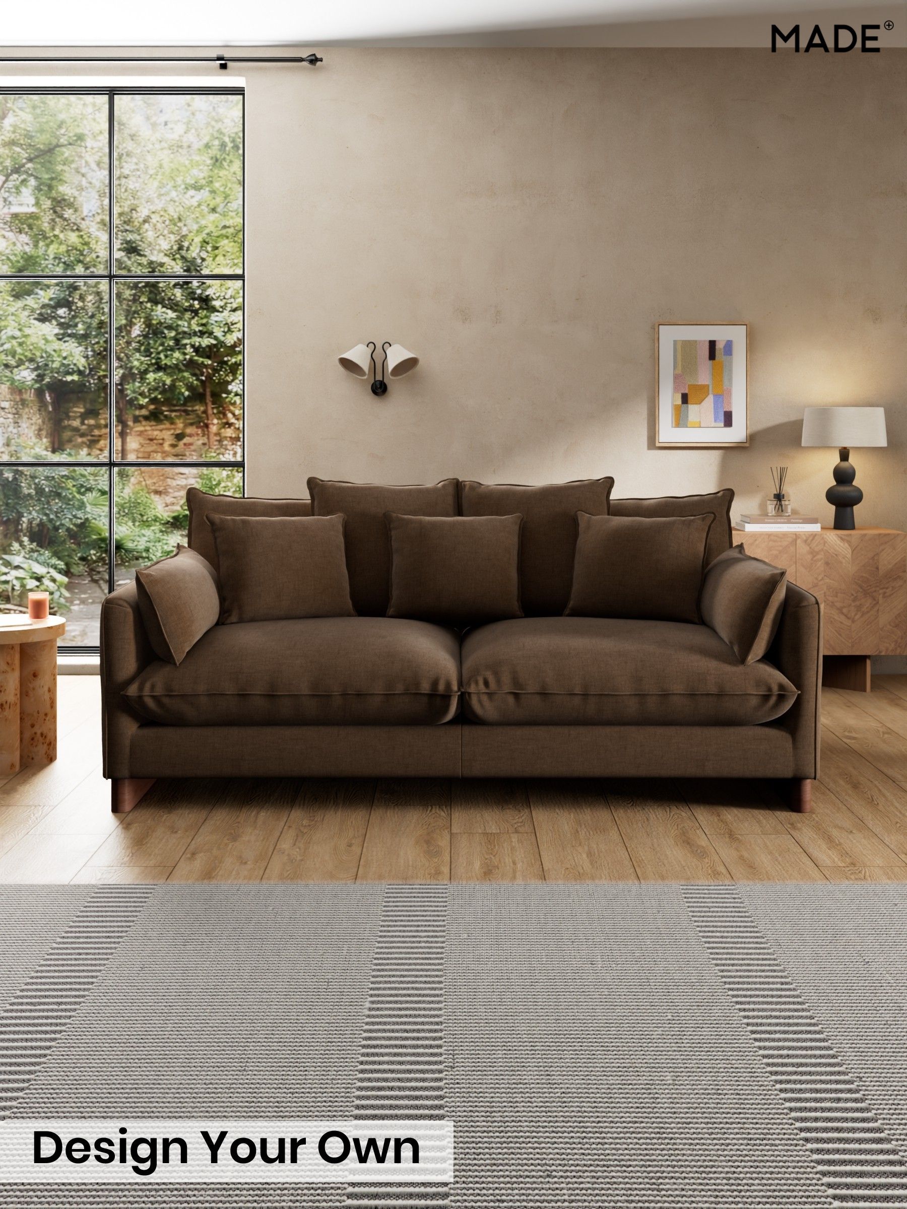 Etched Chenille/Cocoa Brown - Whitby Scatter Back By Made