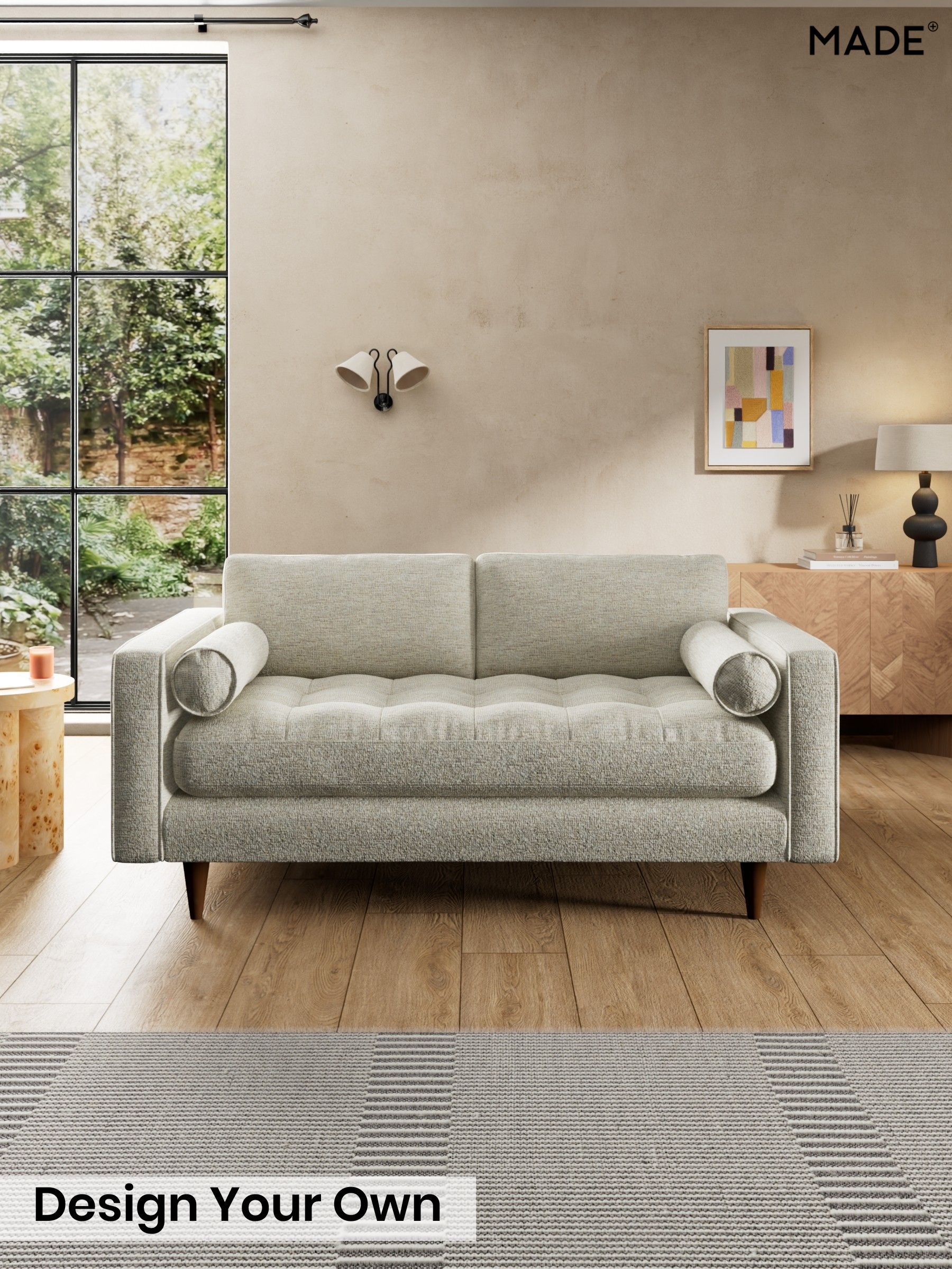 Boucle Textured Weave/Light Natural - Scott By Made