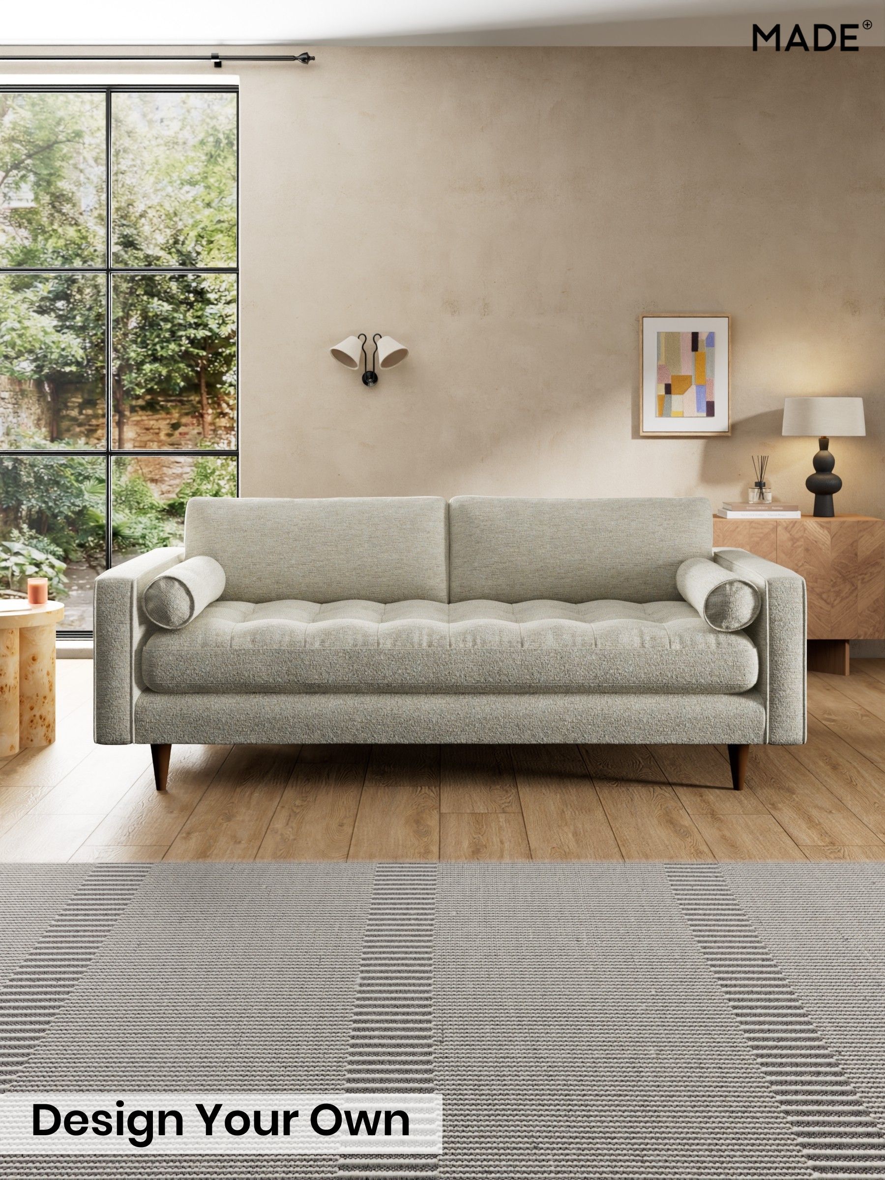 Boucle Textured Weave/Light Natural - Scott By Made
