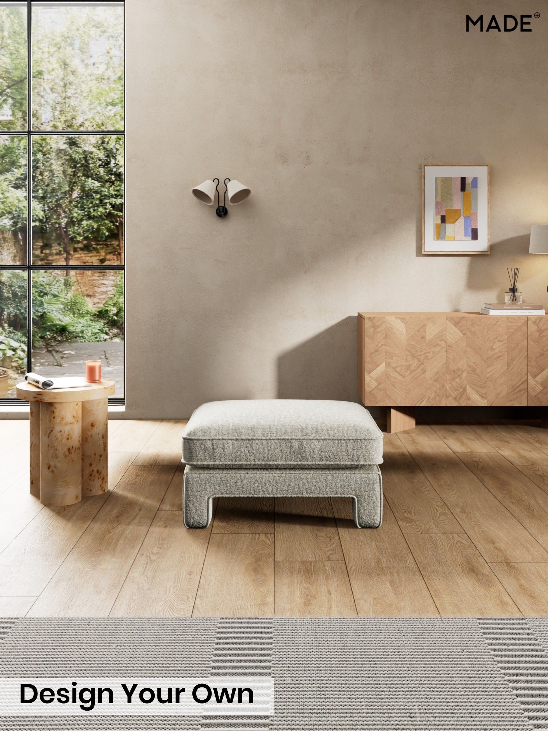 Boucle Textured Weave/Light Natural - Holloway By Made