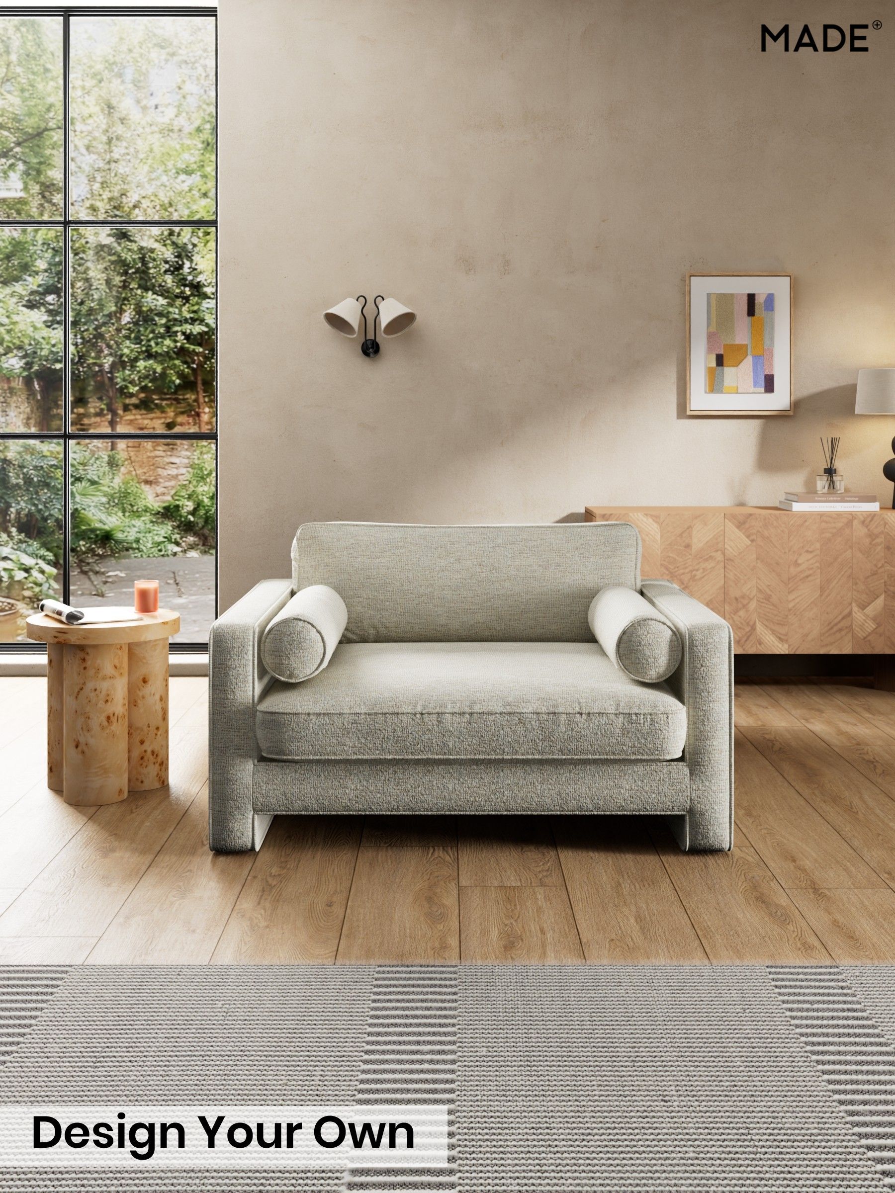 Boucle Textured Weave/Light Natural - Holloway By Made