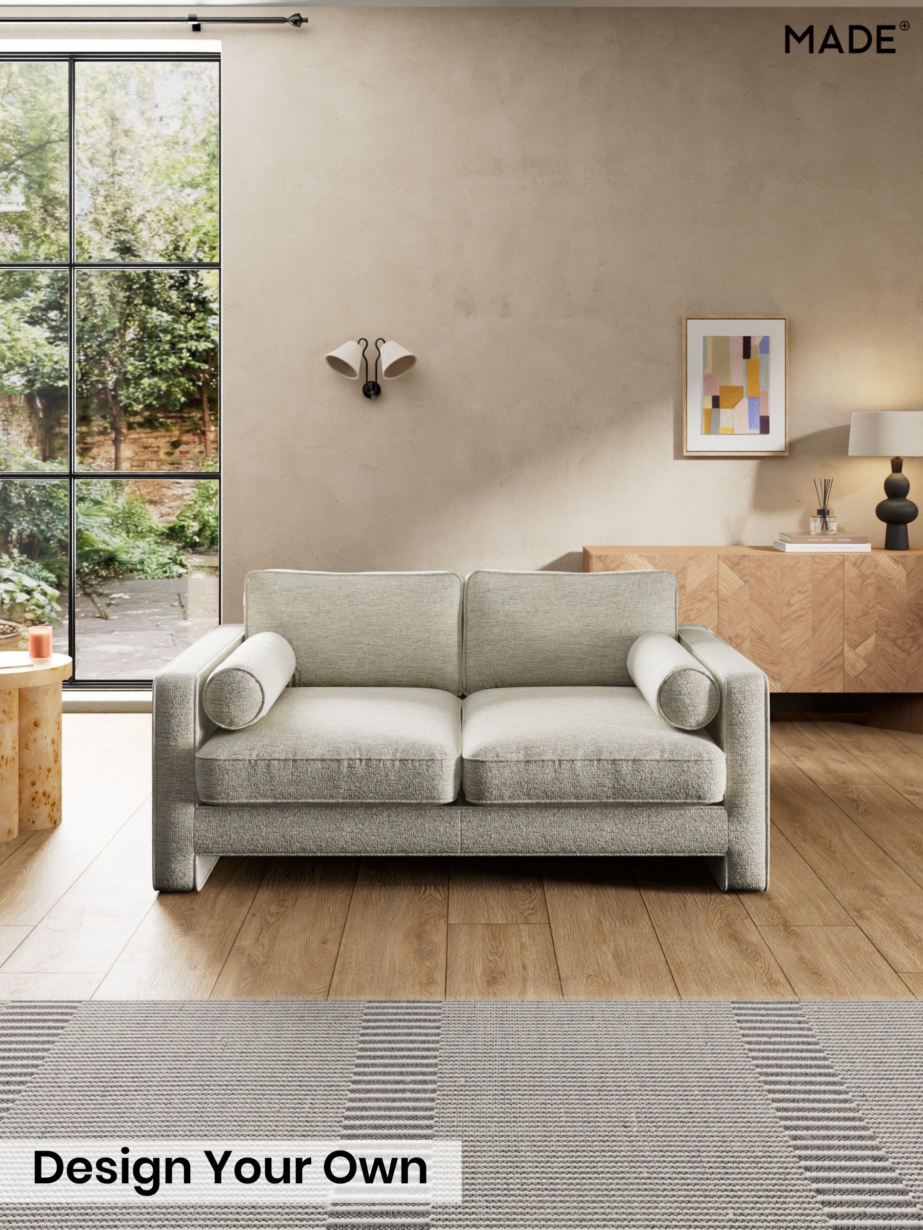 Boucle Textured Weave/Light Natural - Holloway By Made