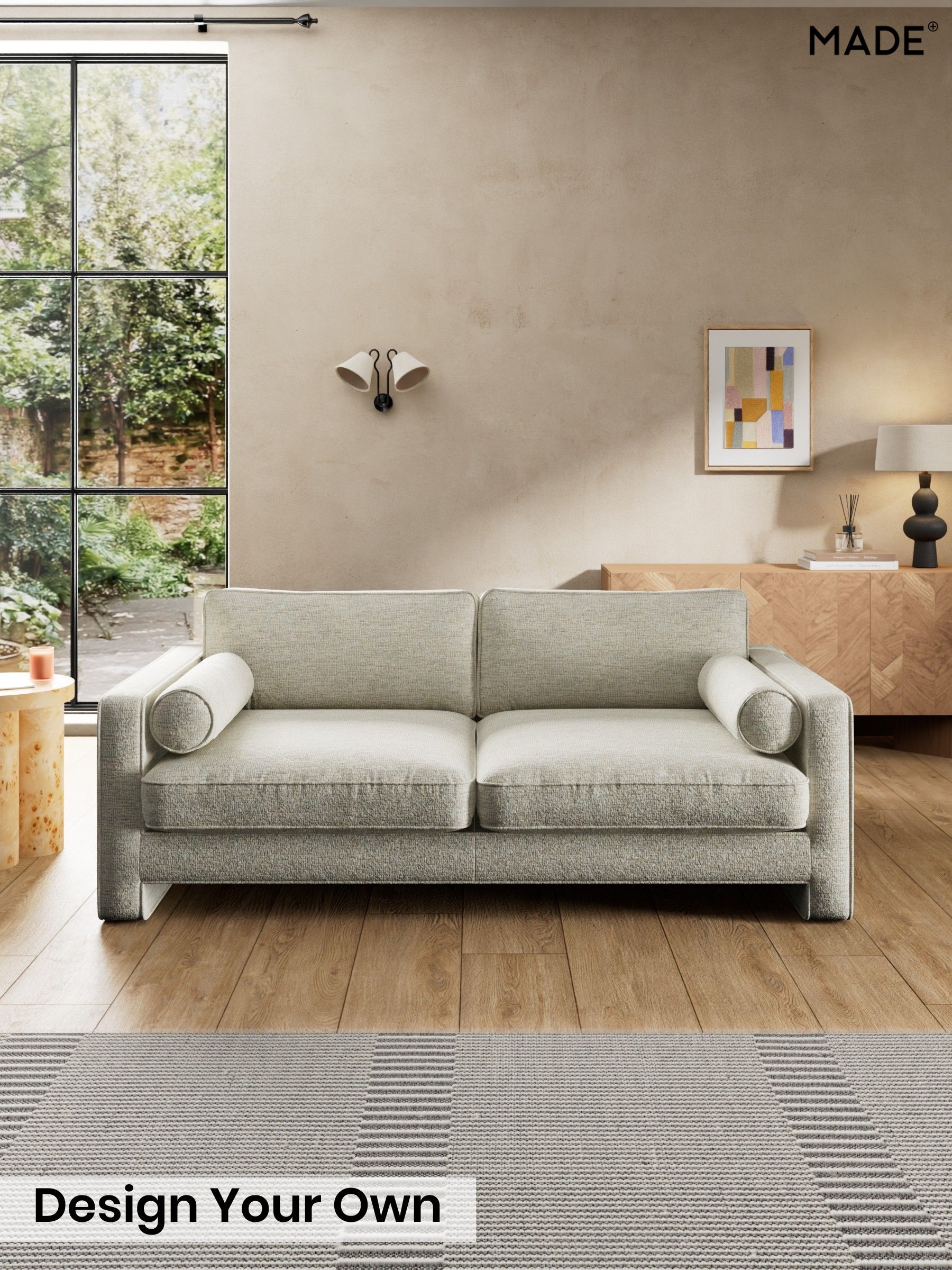 Boucle Textured Weave/Light Natural - Holloway By Made
