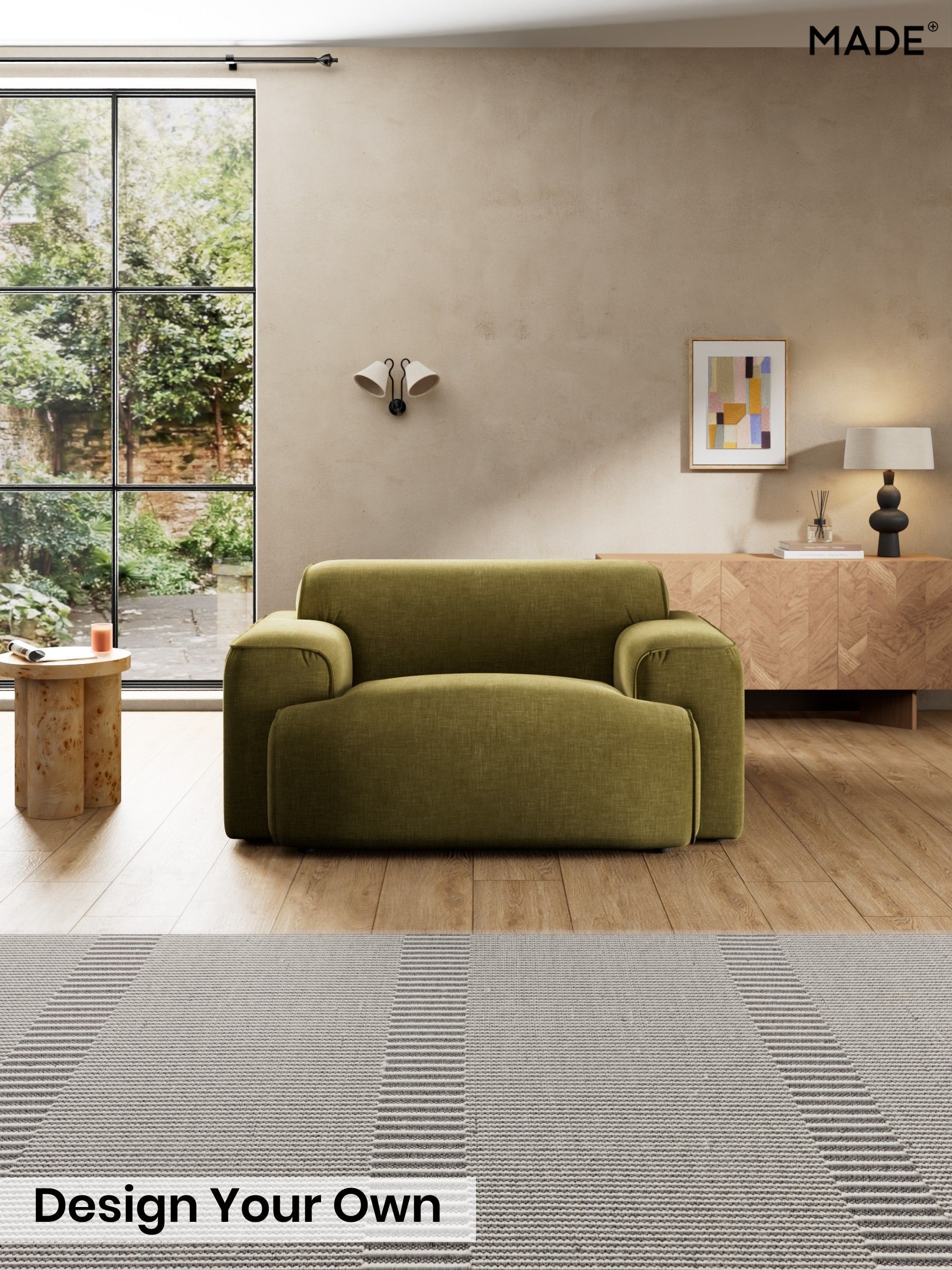 Etched Chenille/Moss Green - Avalon By Made