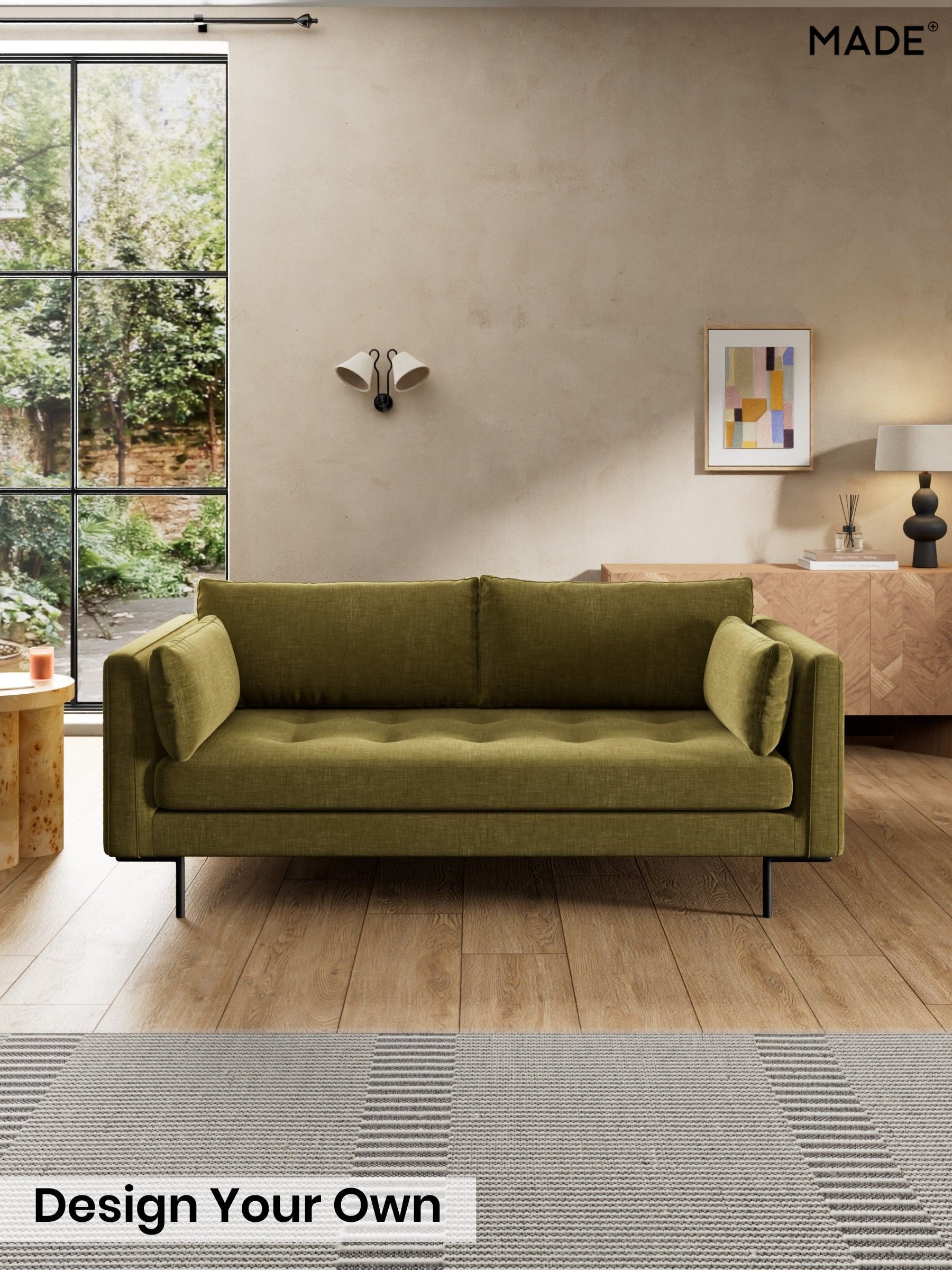 Etched Chenille/Moss Green - Harlow By Made