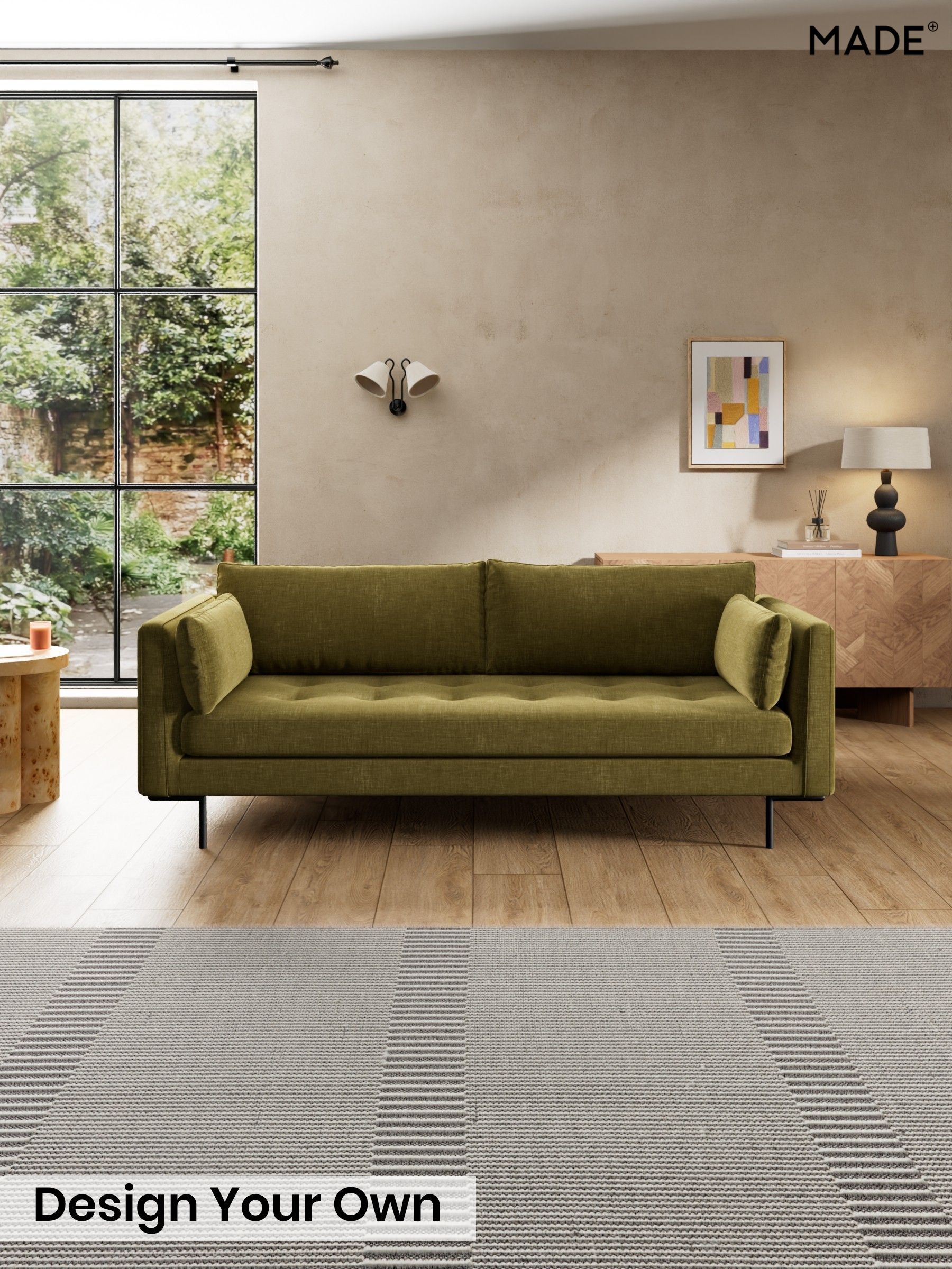 Etched Chenille/Moss Green - Harlow By Made