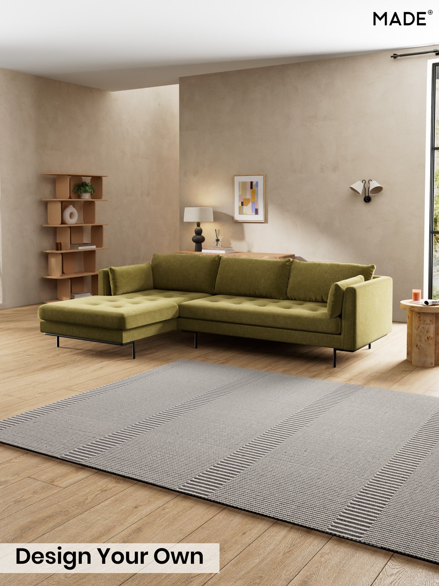 Etched Chenille/Moss Green - Harlow By Made