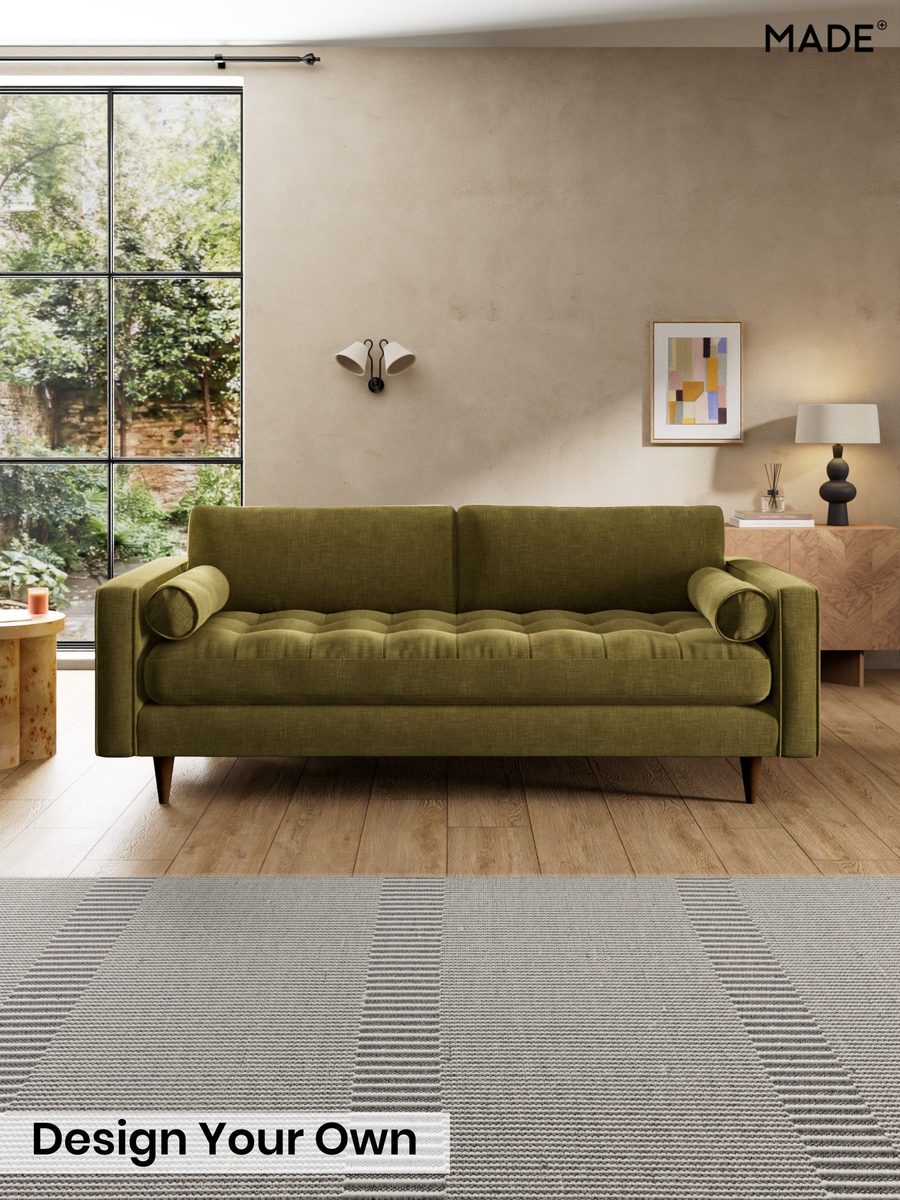 Buy Sofas 4 Seater Sofa Velvet Online | Made UK