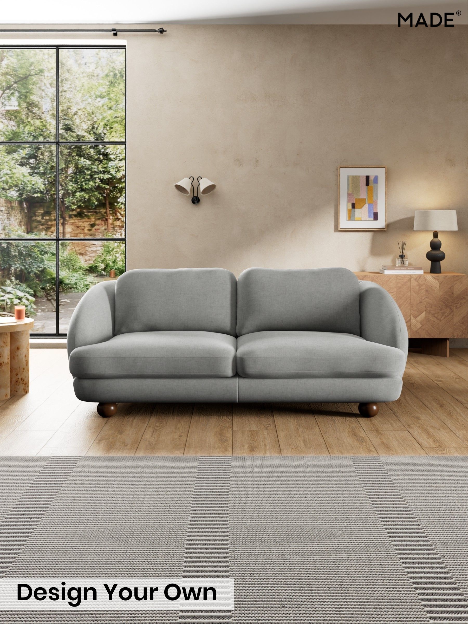 Etched Chenille/Pale Grey - Madris By Made