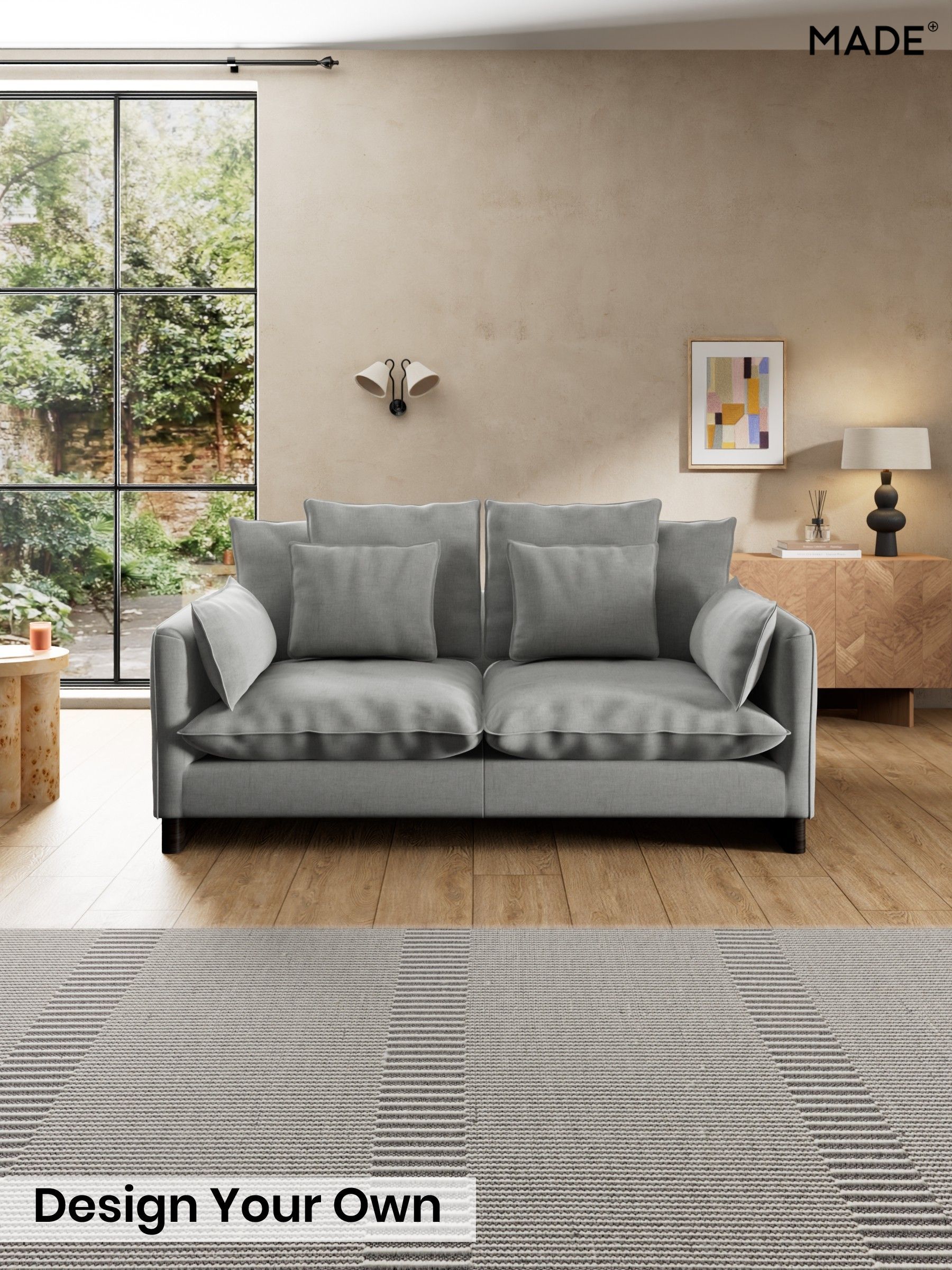 Etched Chenille/Pale Grey - Whitby Scatter Back By Made
