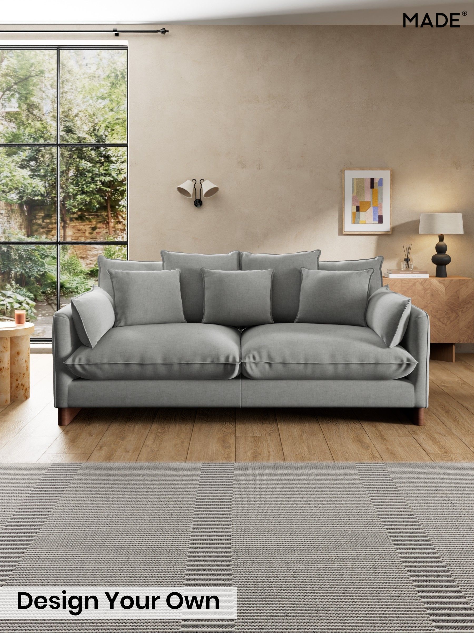 Etched Chenille/Pale Grey - Whitby Scatter Back By Made