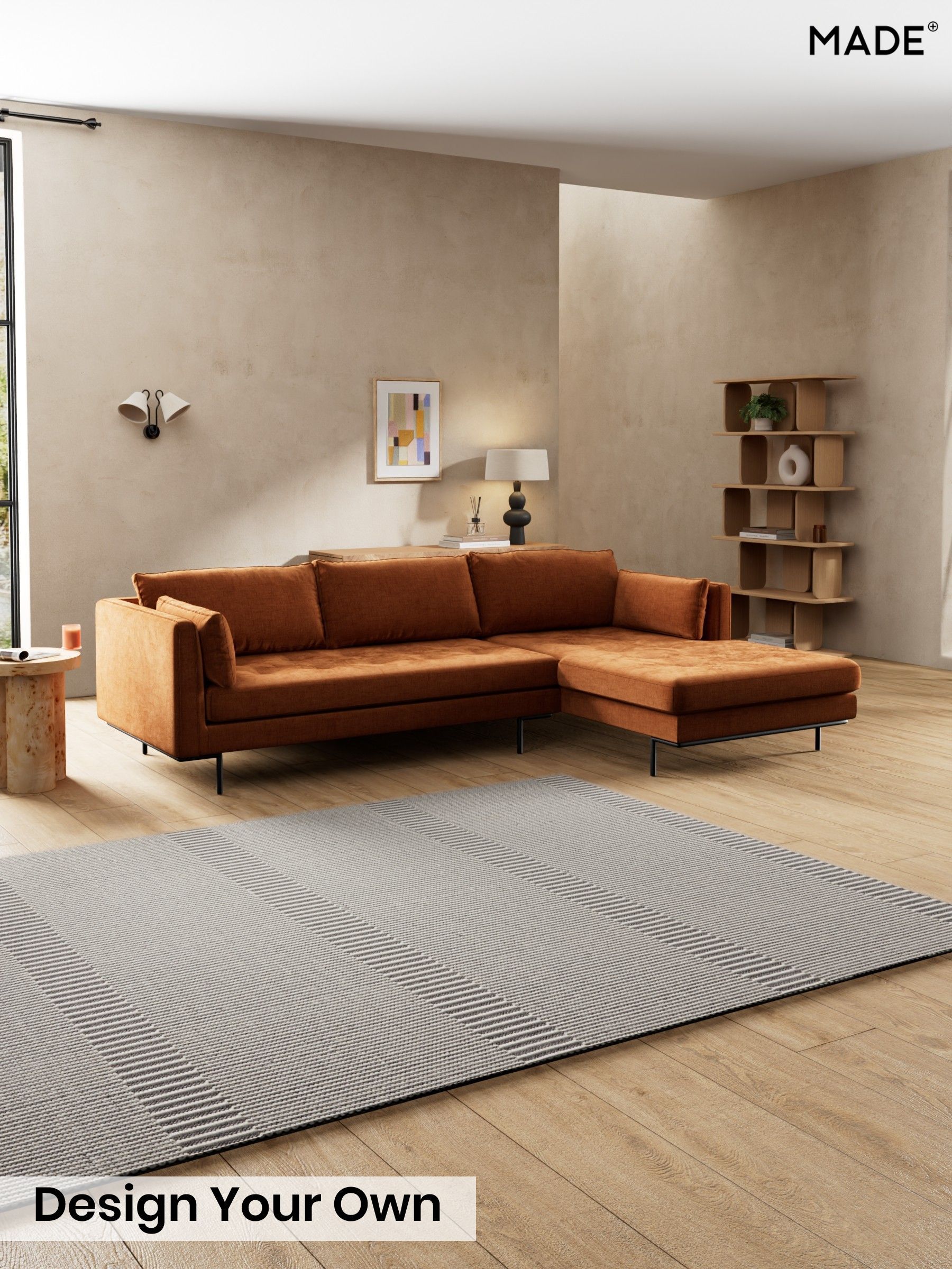 Etched Chenille/Rust Orange - Harlow By Made