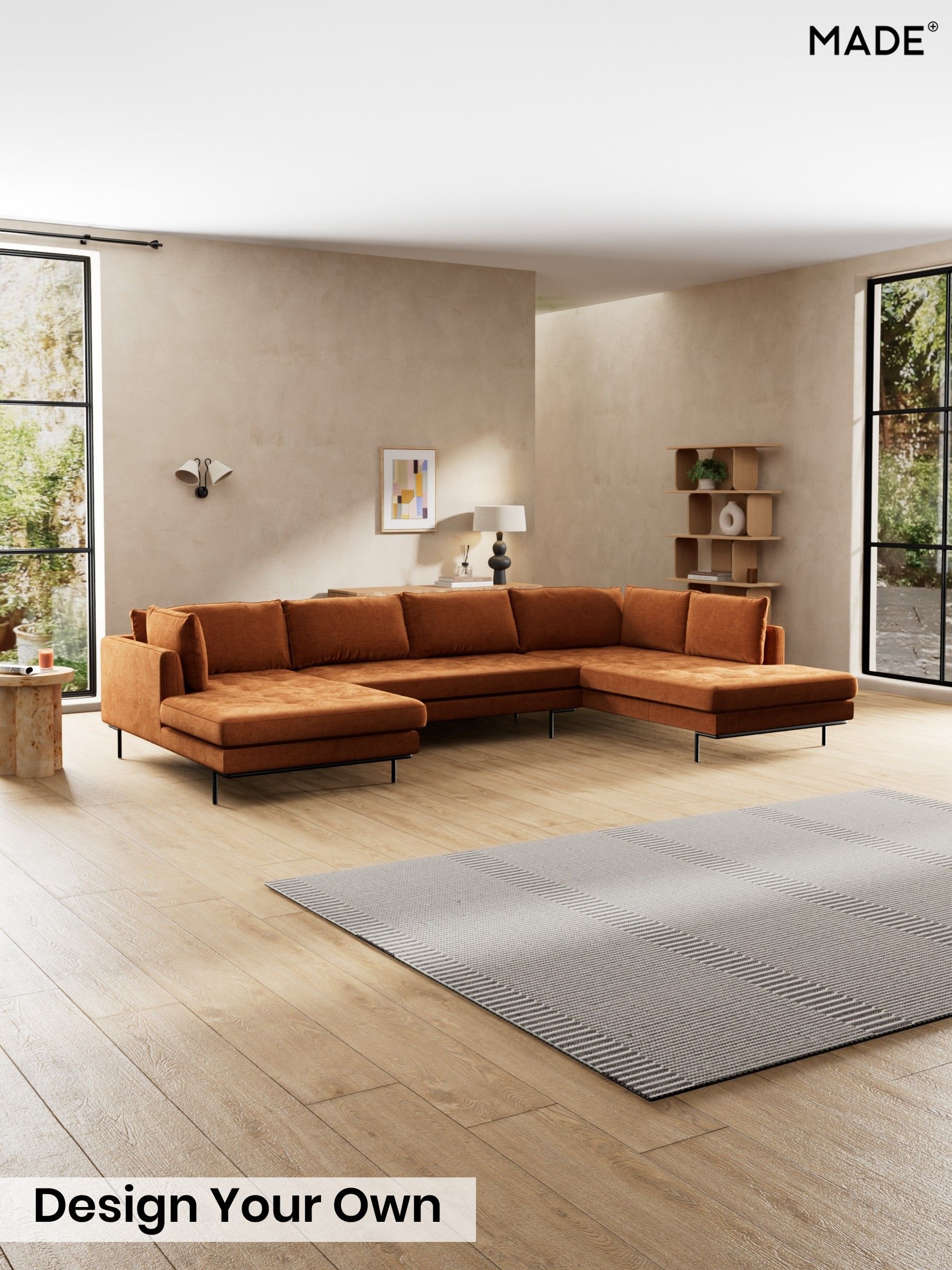 Etched Chenille/Rust Orange - Harlow By Made