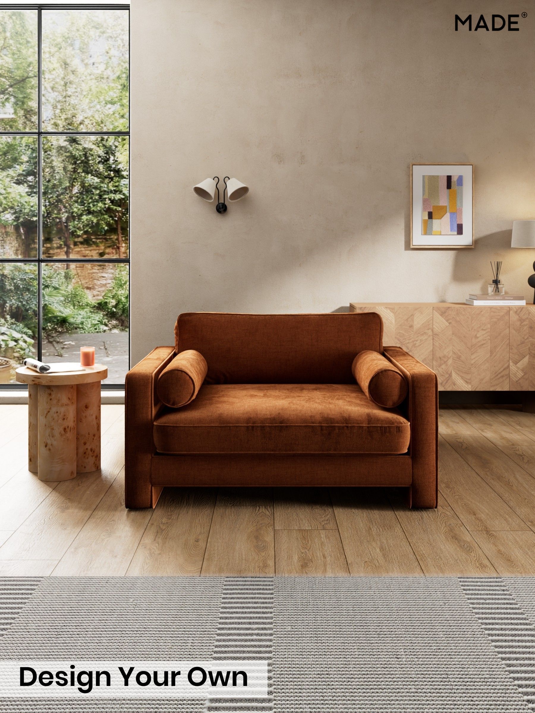 Etched Chenille/Rust Orange - Holloway By Made