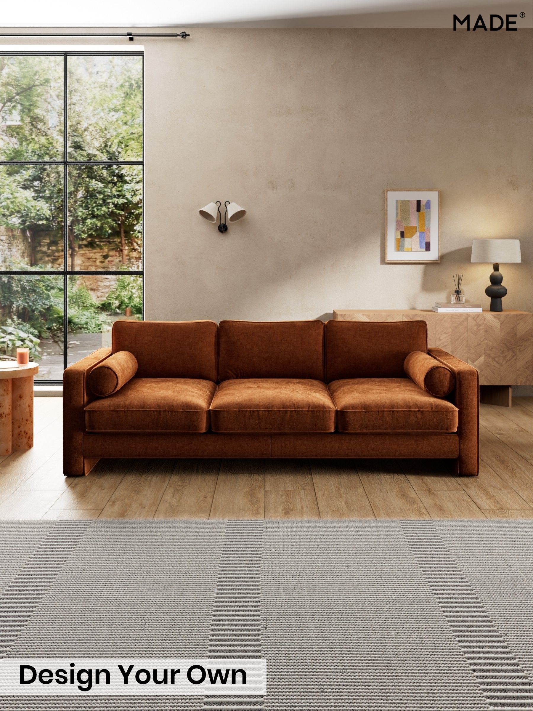 Etched Chenille/Rust Orange - Holloway By Made