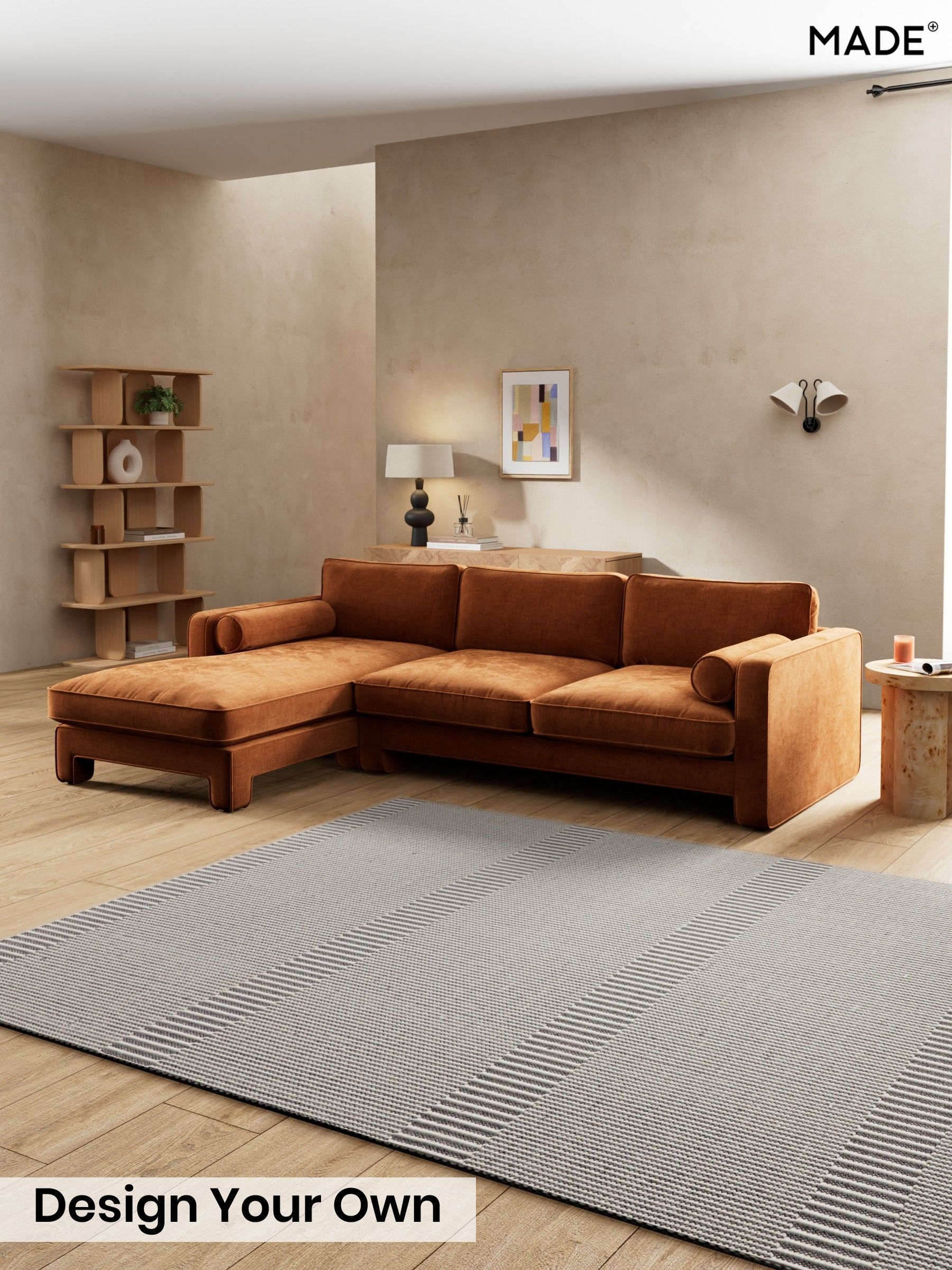 Etched Chenille/Rust Orange - Holloway By Made