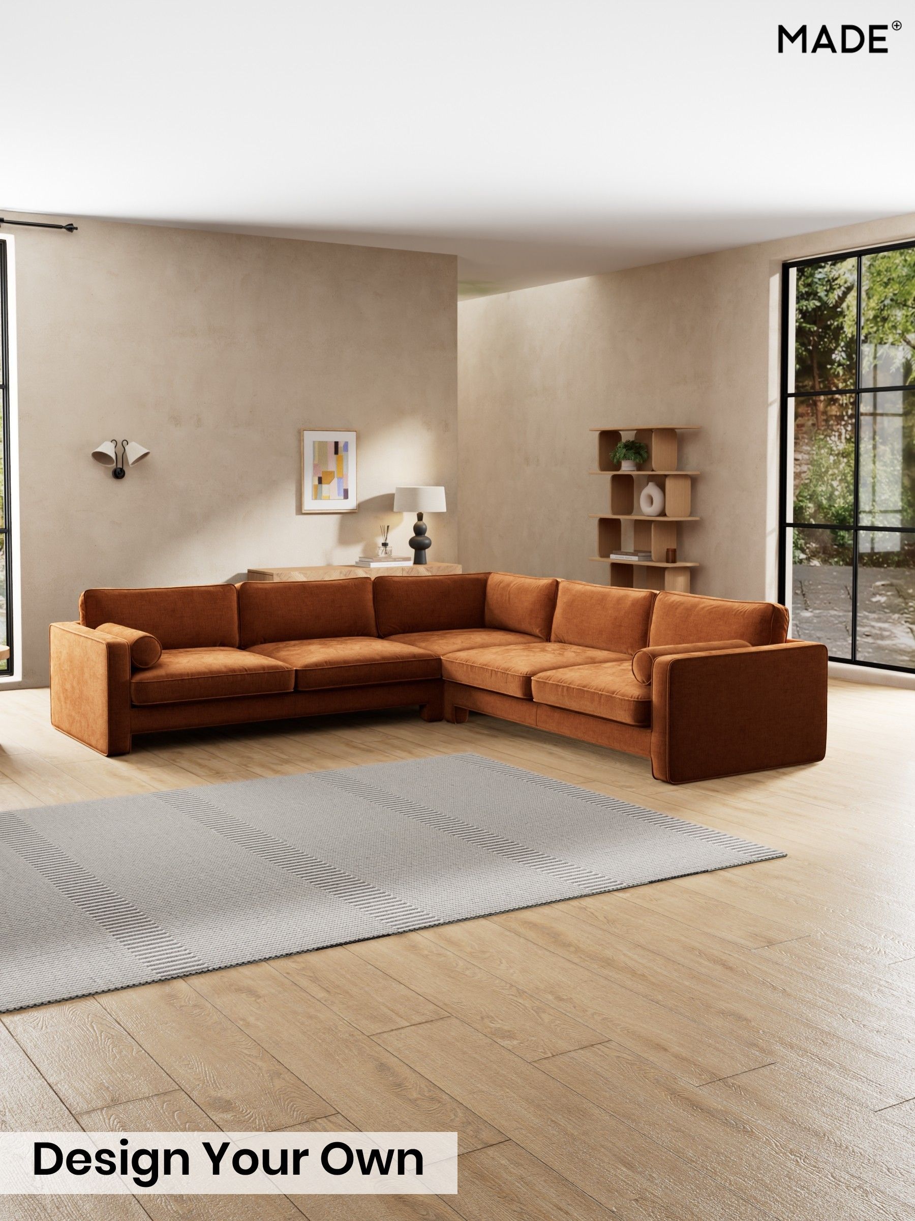 Etched Chenille/Rust Orange - Holloway By Made