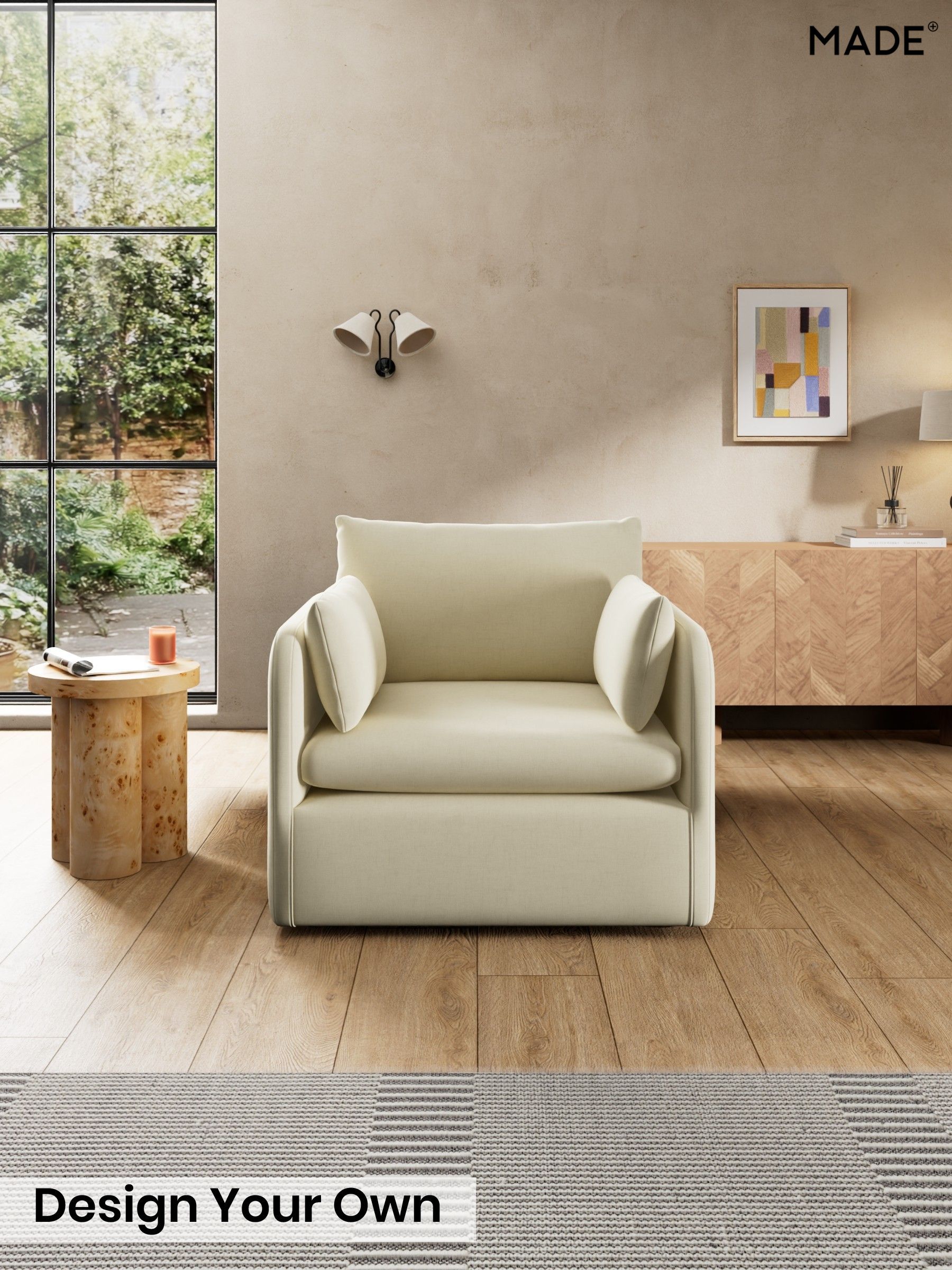 Etched Chenille/Soft Ecru Natural - Jackson By Made