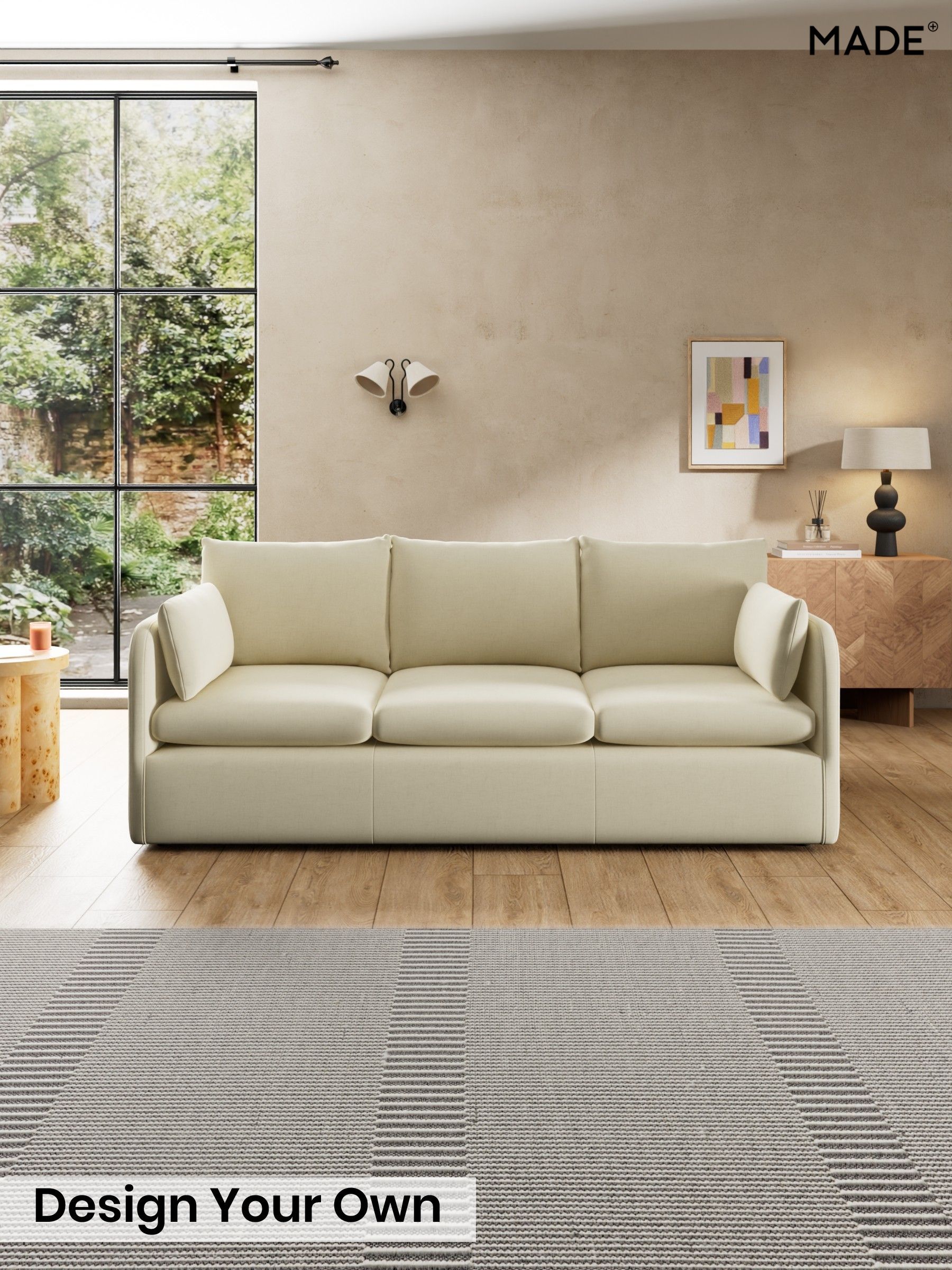 Etched Chenille/Soft Ecru Natural - Jackson By Made