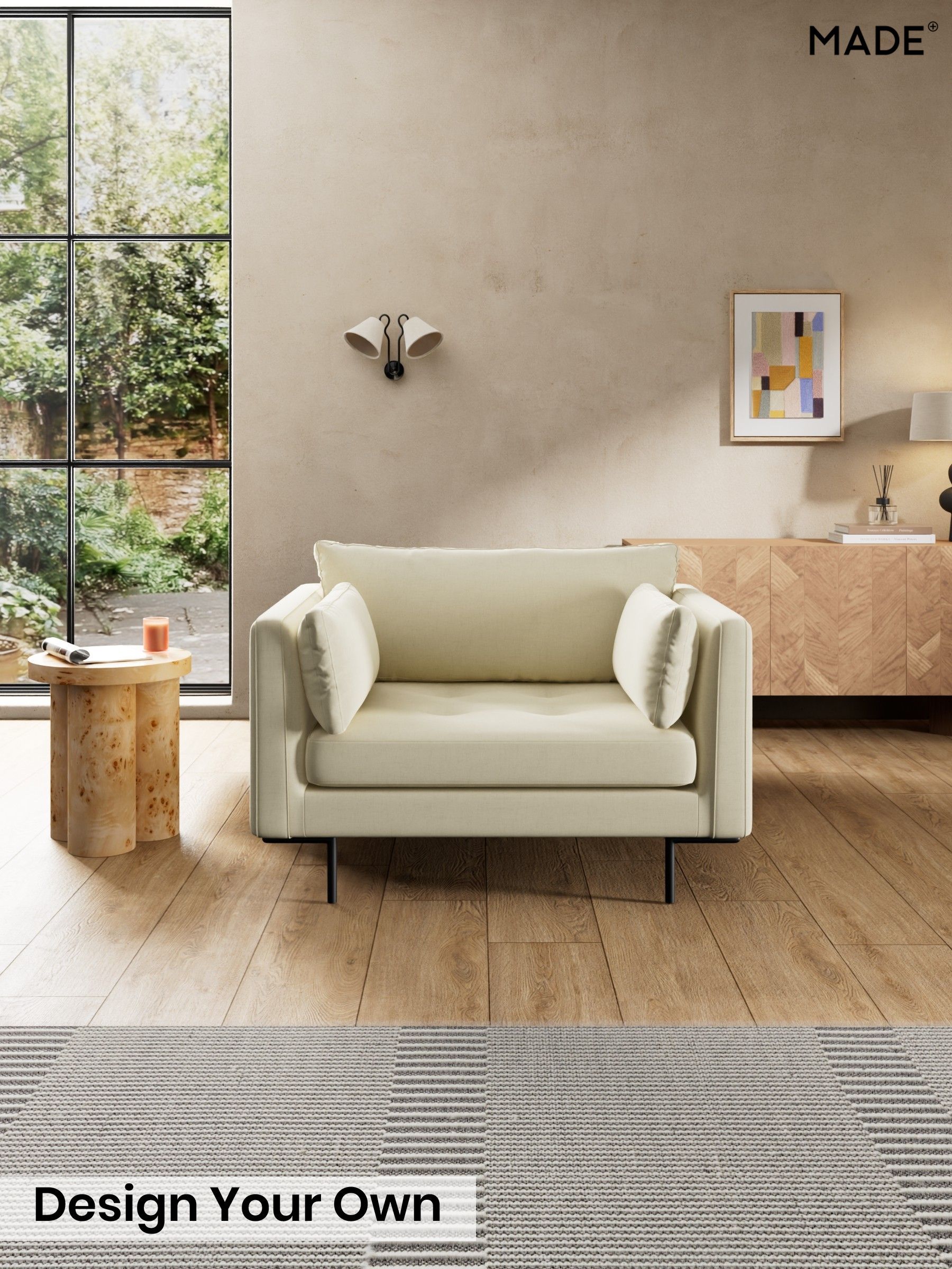 Etched Chenille/Soft Ecru Natural - Harlow By Made