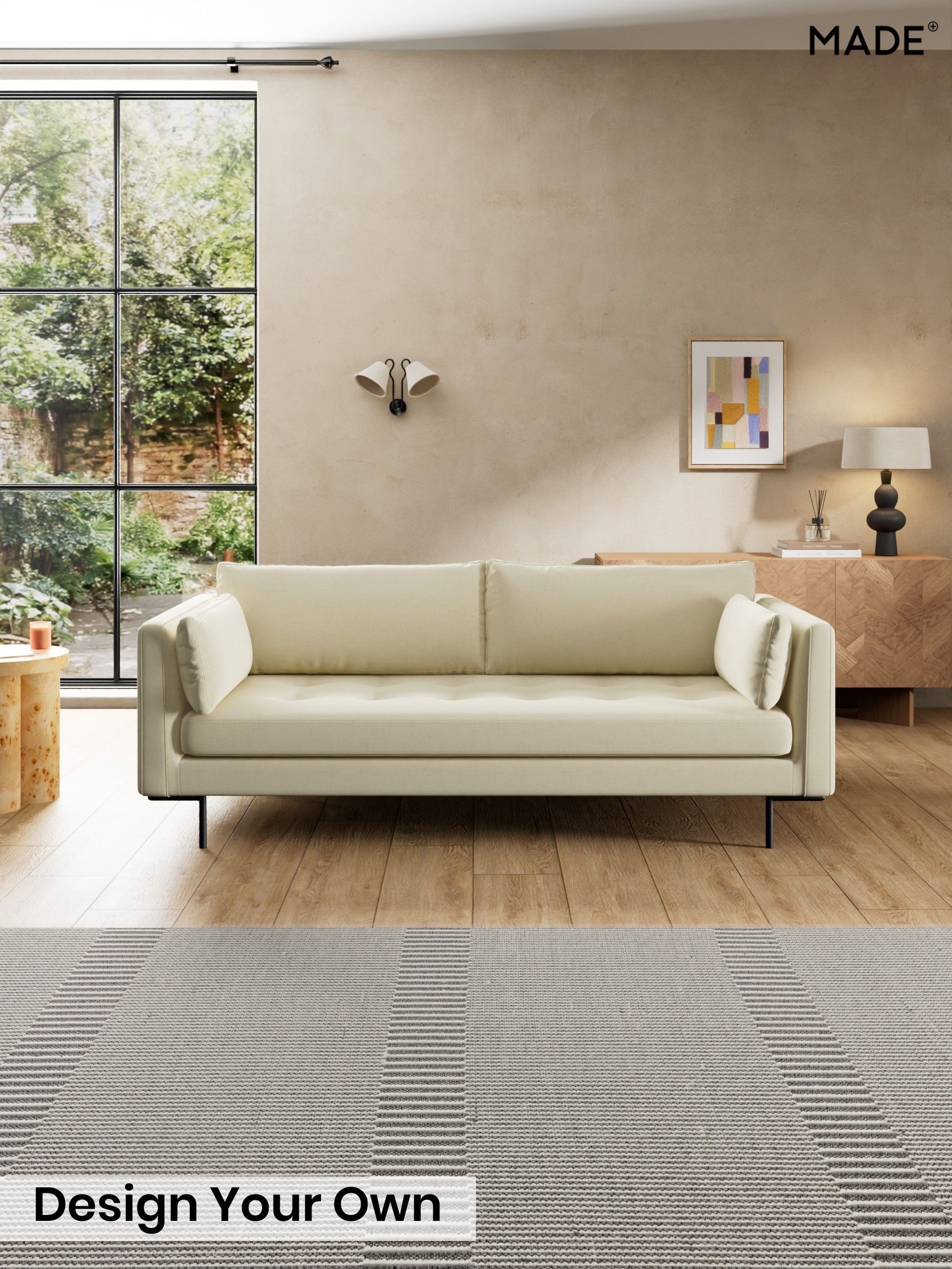 Etched Chenille/Soft Ecru Natural - Harlow By Made