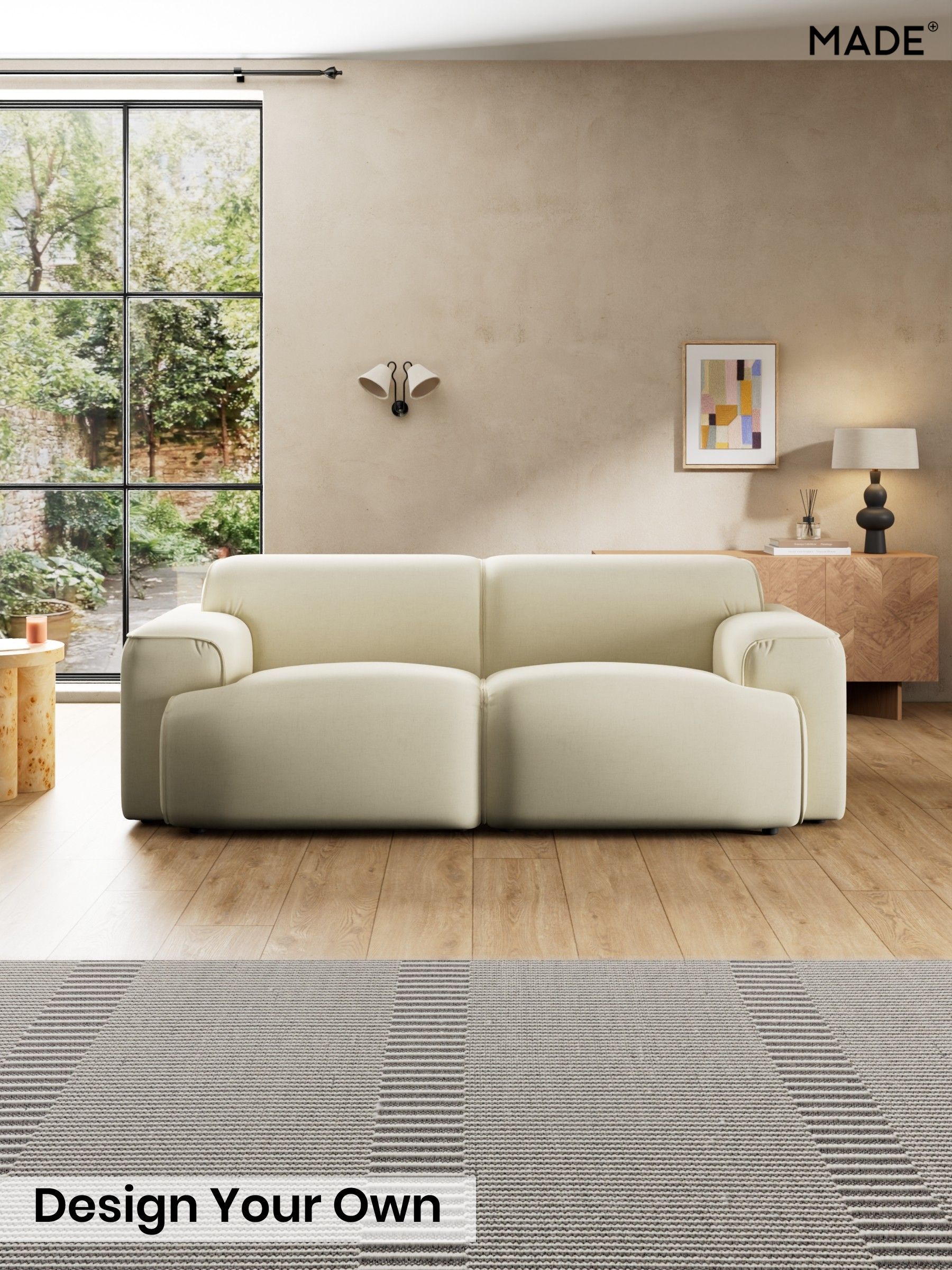 Etched Chenille/Soft Ecru Natural - Avalon By Made