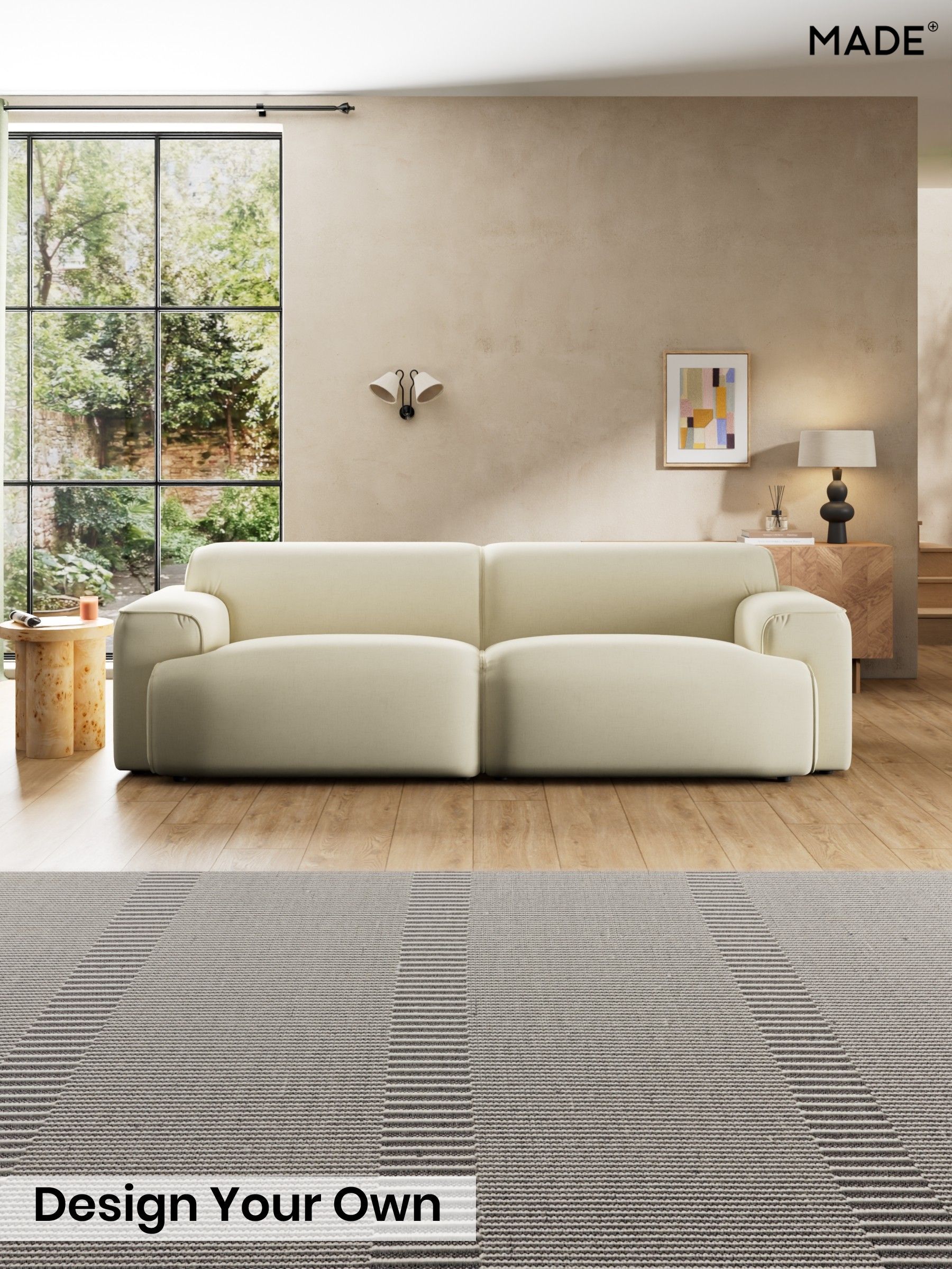 Etched Chenille/Soft Ecru Natural - Avalon By Made