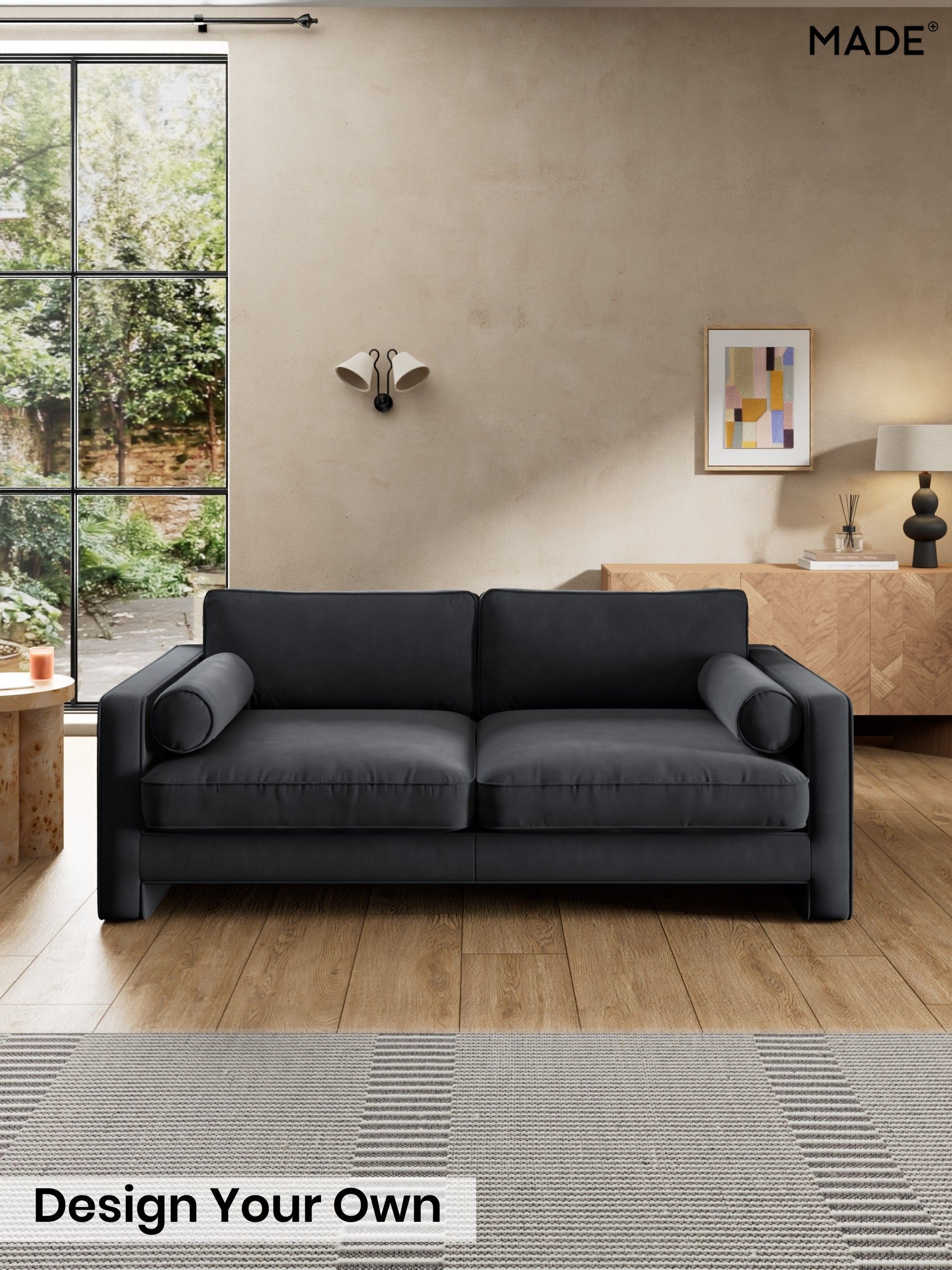 Matt Velvet Easy Clean/Charcoal Grey - Holloway By Made