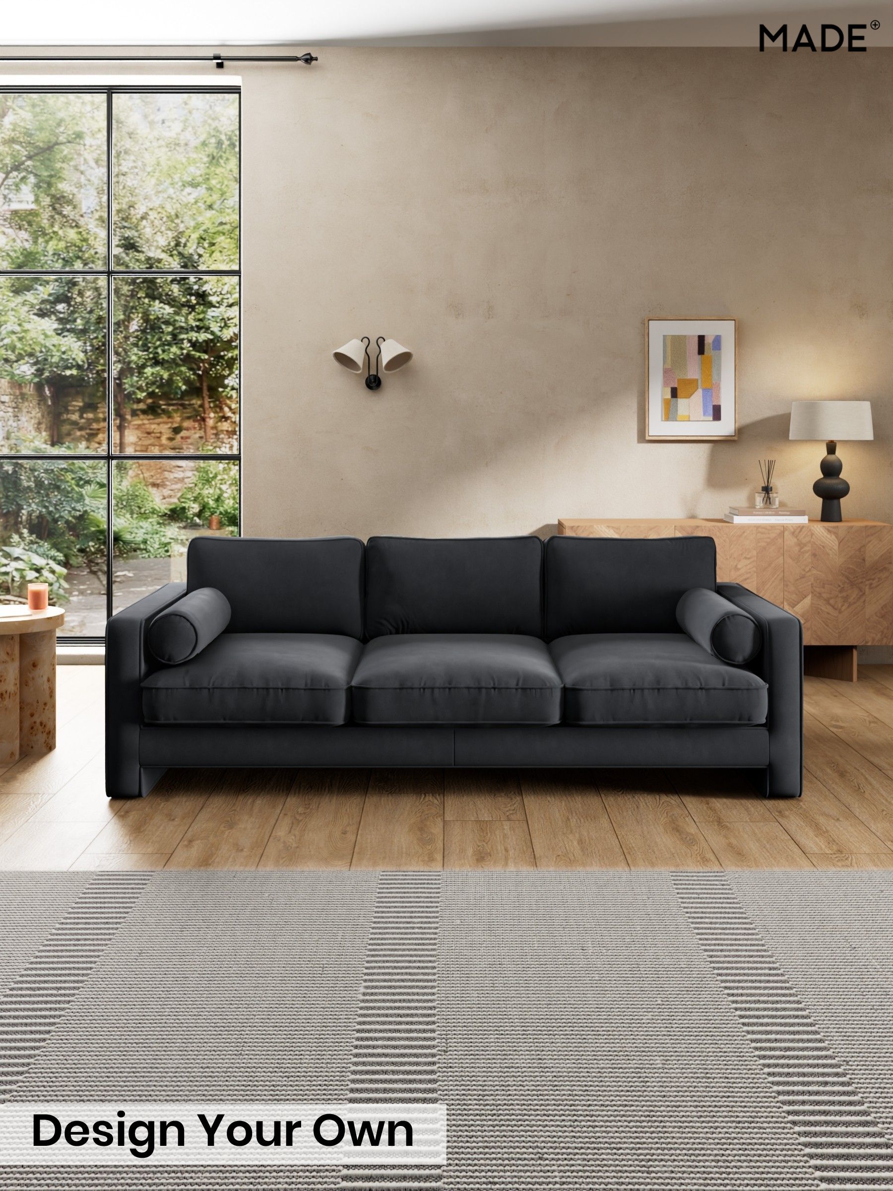 Matt Velvet Easy Clean/Charcoal Grey - Holloway By Made