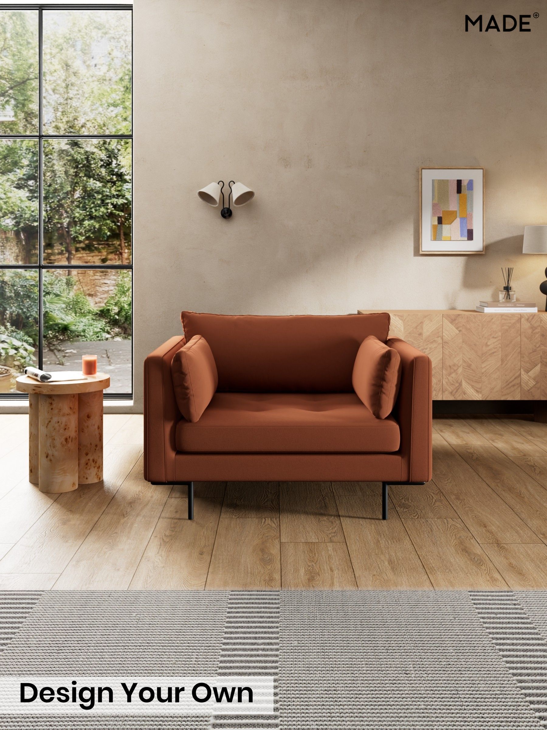 Matt Velvet Easy Clean/Cinnamon Brown - Harlow By Made