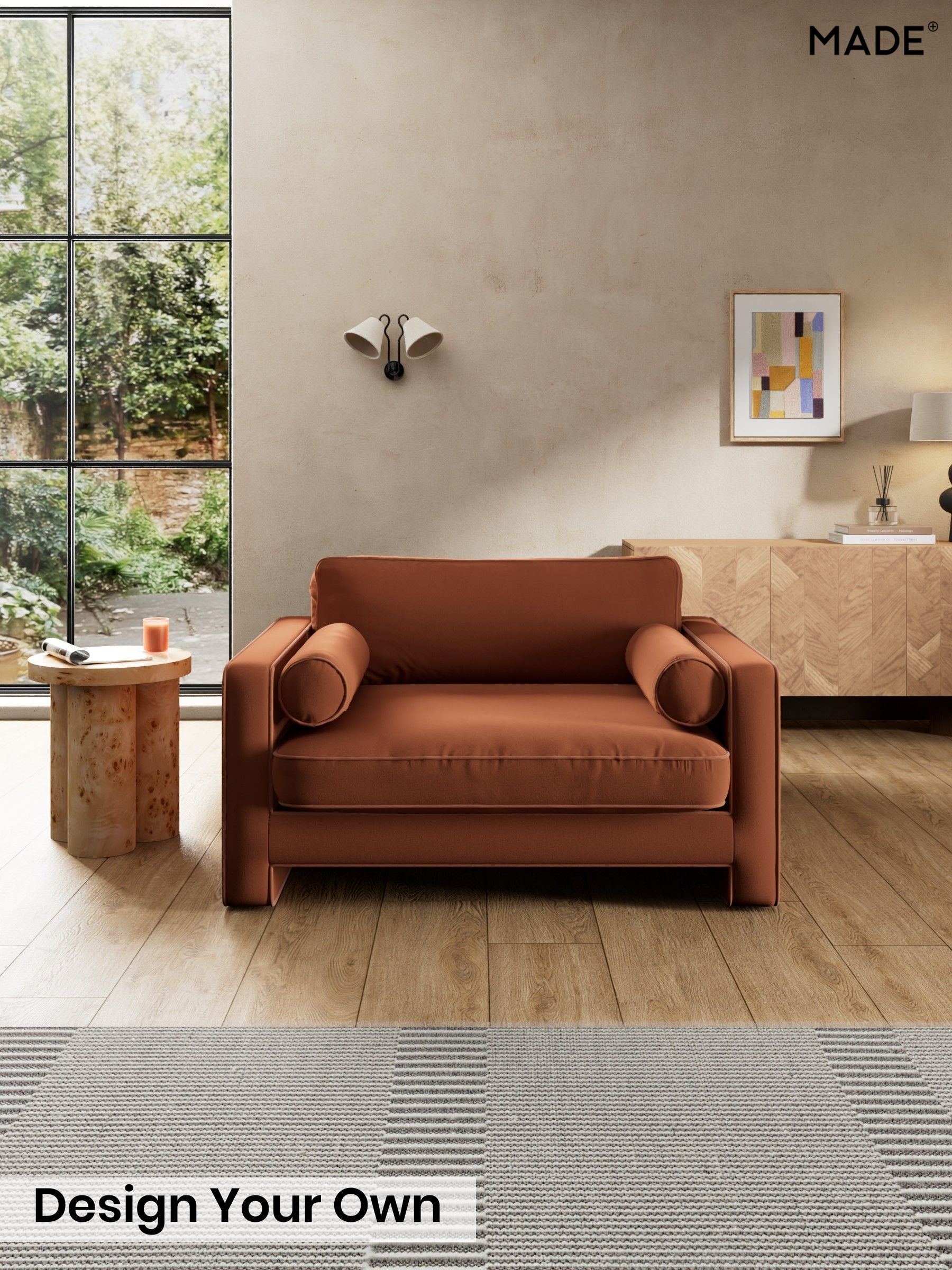 Matt Velvet Easy Clean/Cinnamon Brown - Holloway By Made