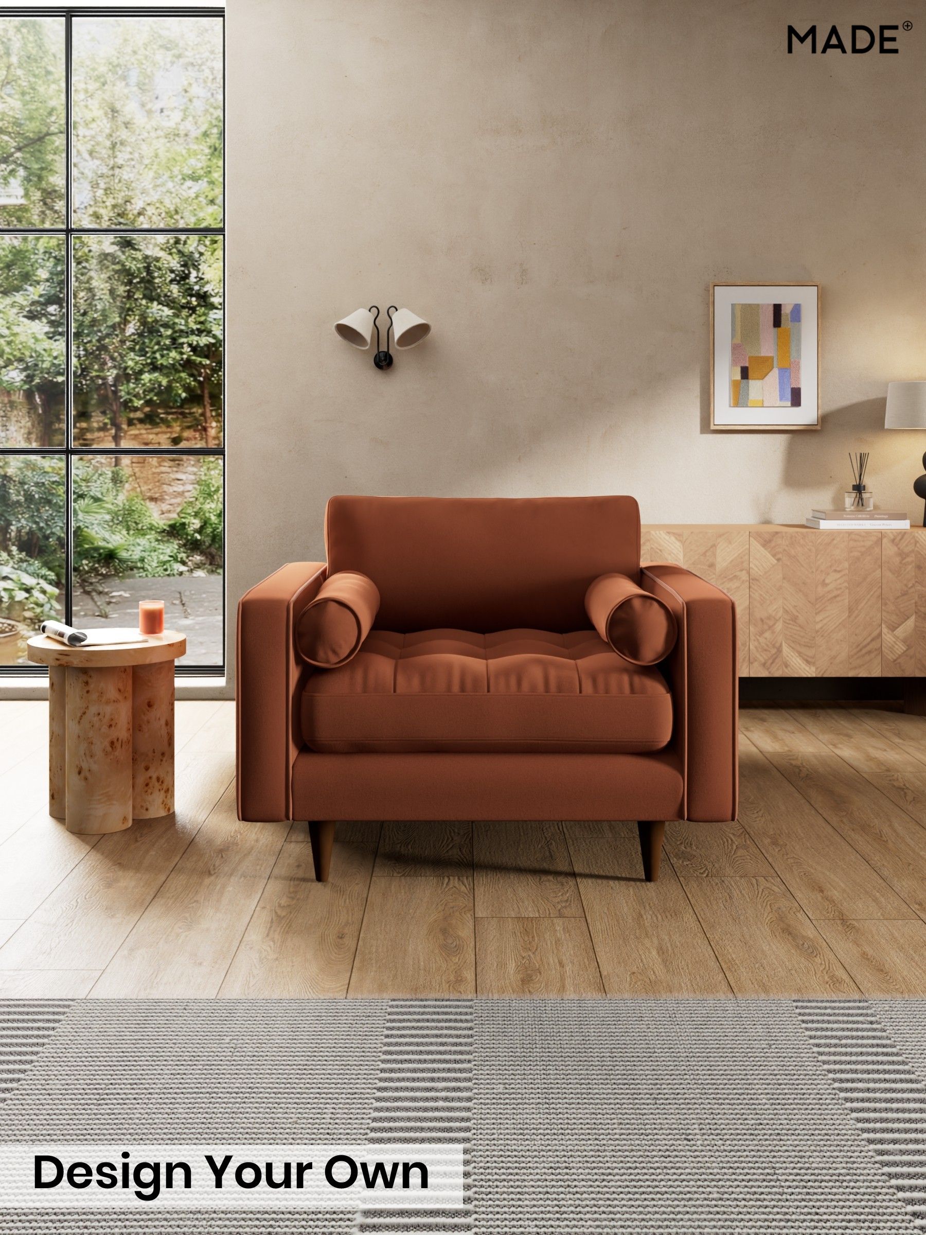 Matt Velvet Easy Clean/Cinnamon Brown - Scott By Made