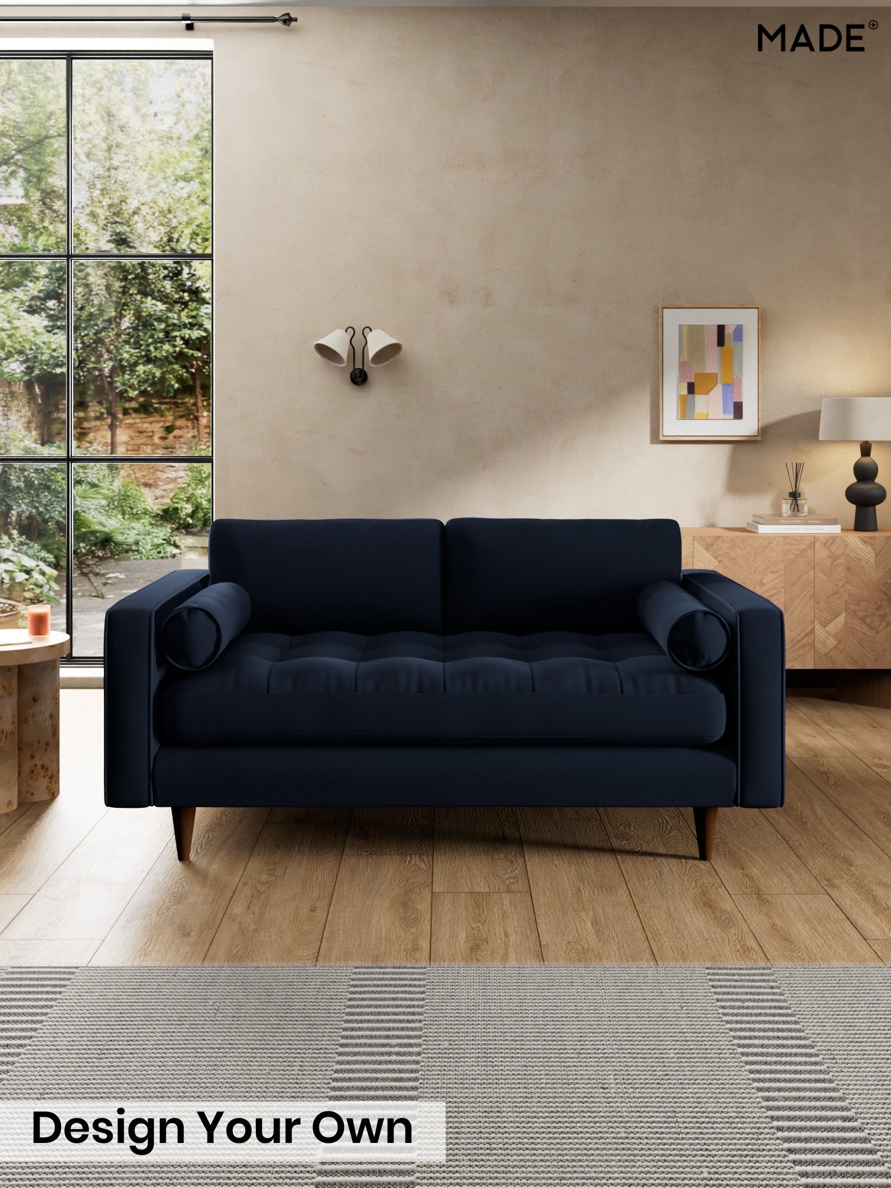 Matt Velvet Easy Clean/Dark Navy Blue - Scott By Made