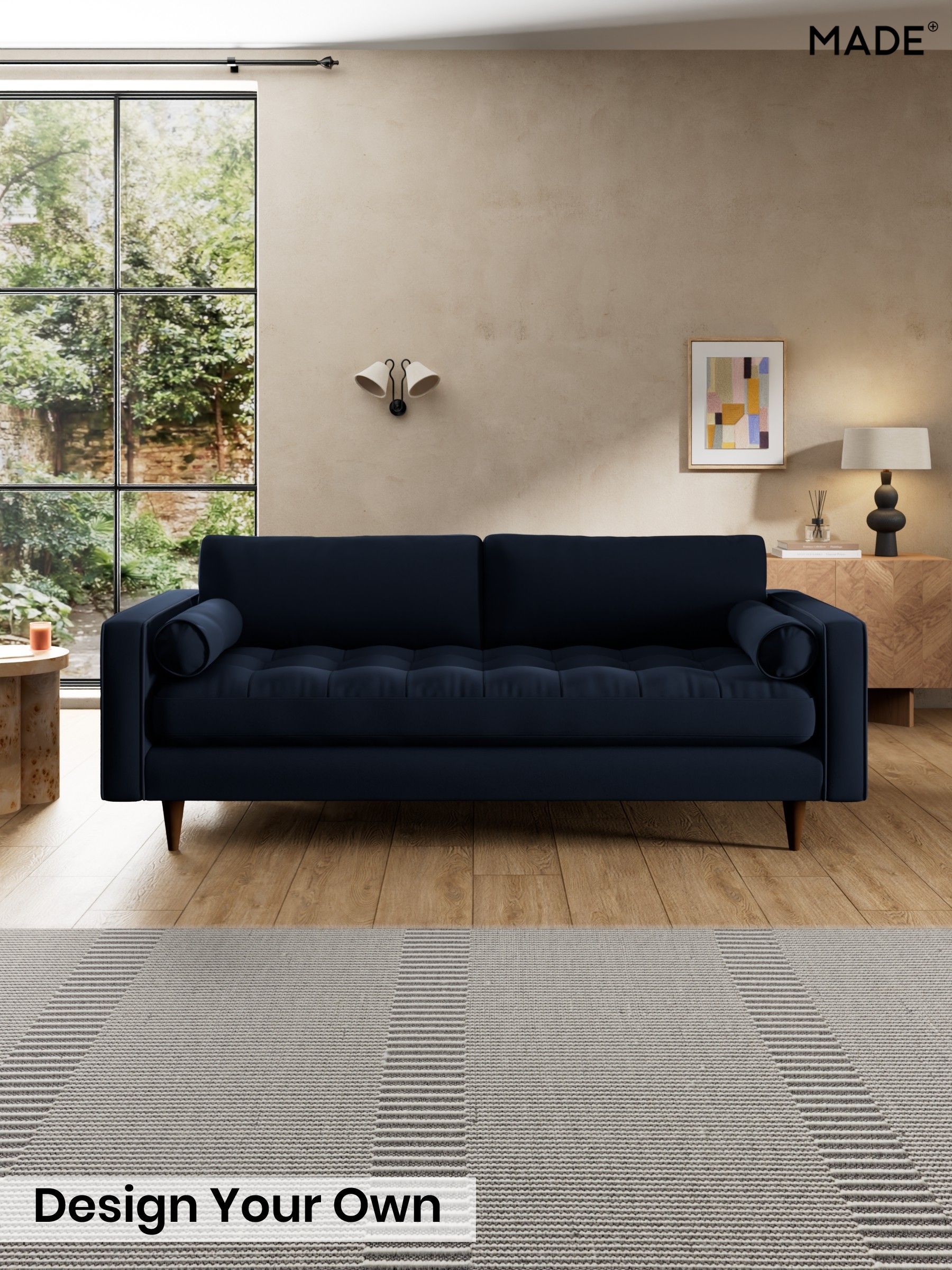 Matt Velvet Easy Clean/Dark Navy Blue - Scott By Made