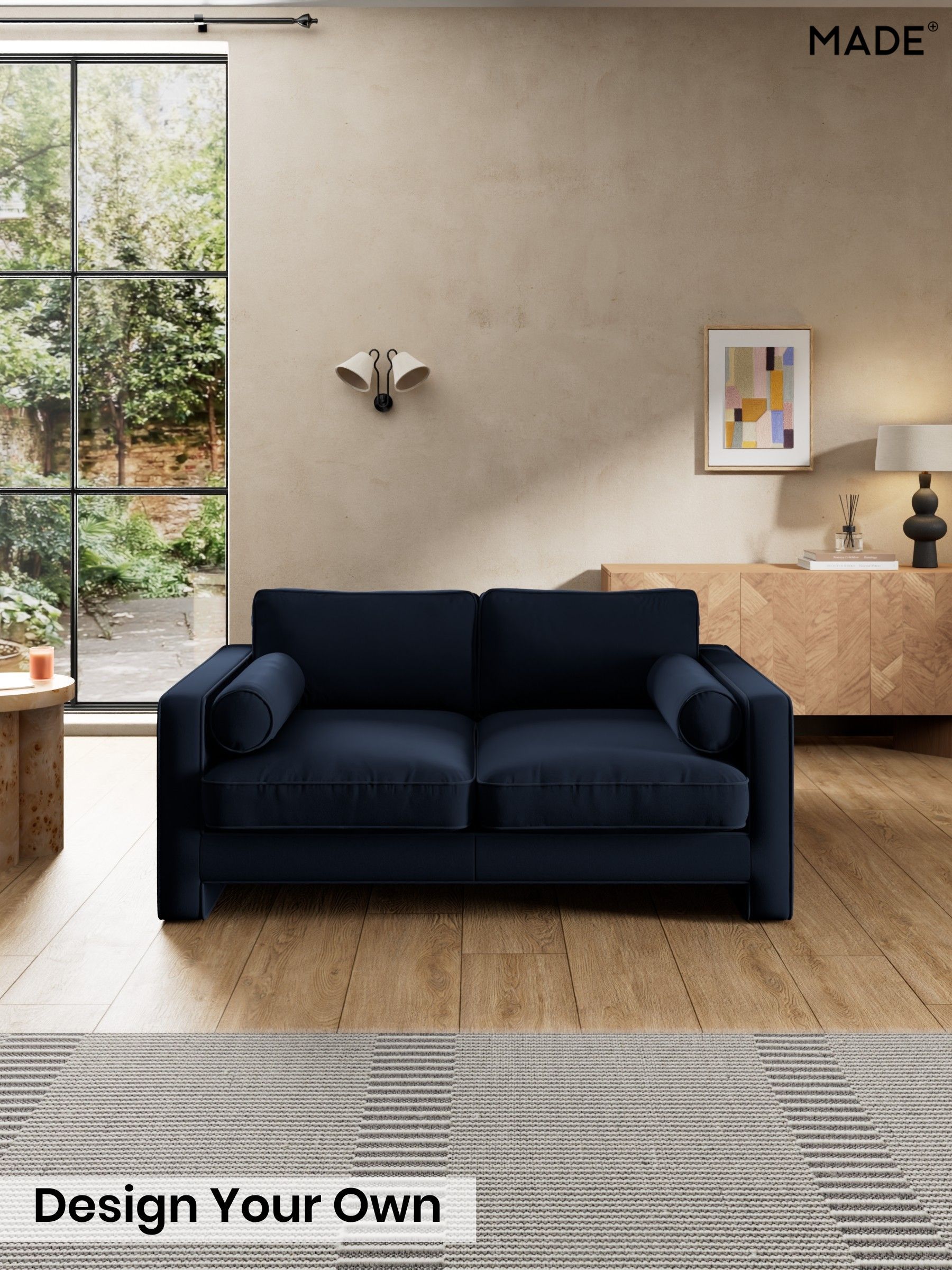 Matt Velvet Easy Clean/Dark Navy Blue - Holloway By Made