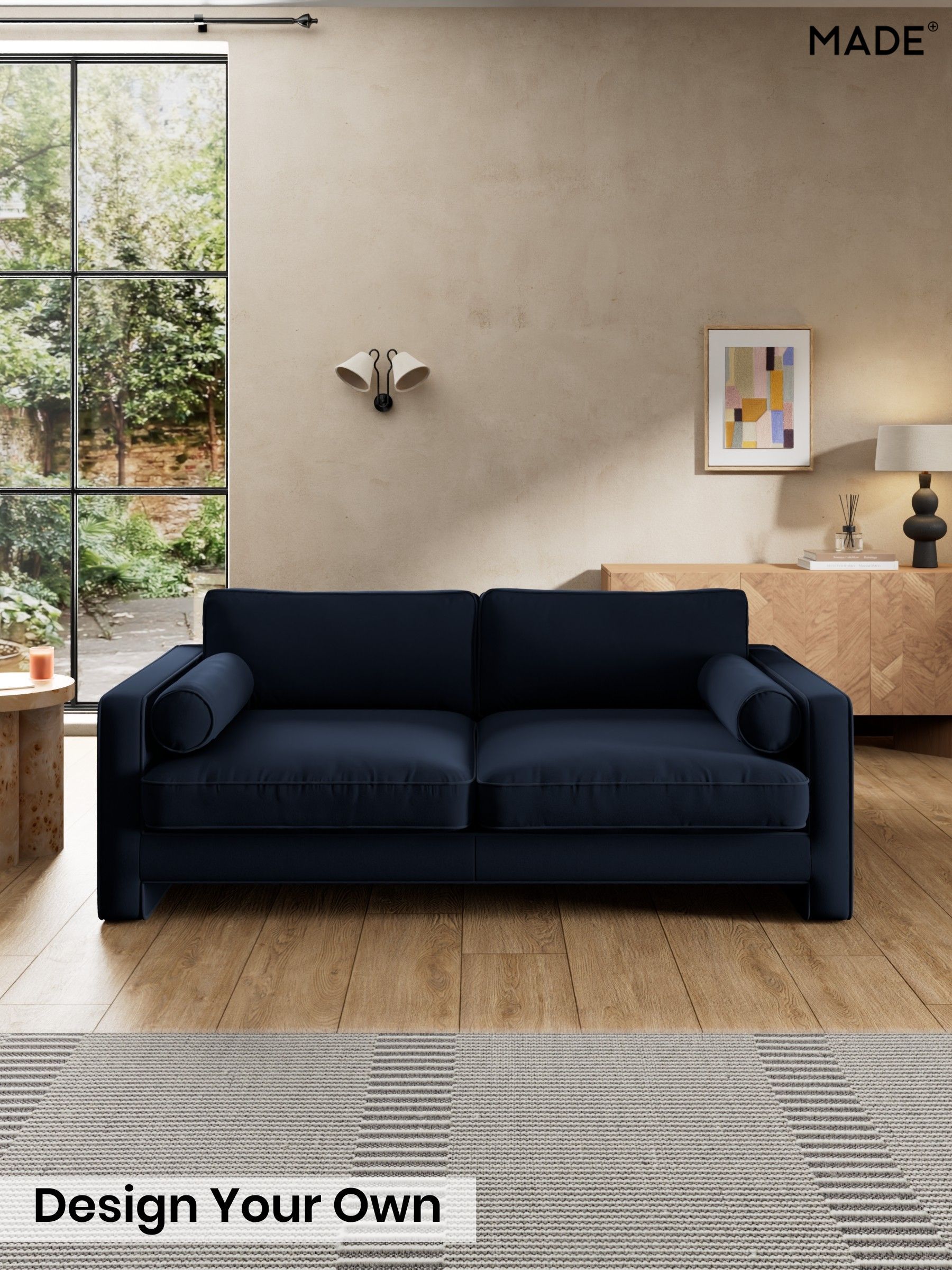 Matt Velvet Easy Clean/Dark Navy Blue - Holloway By Made