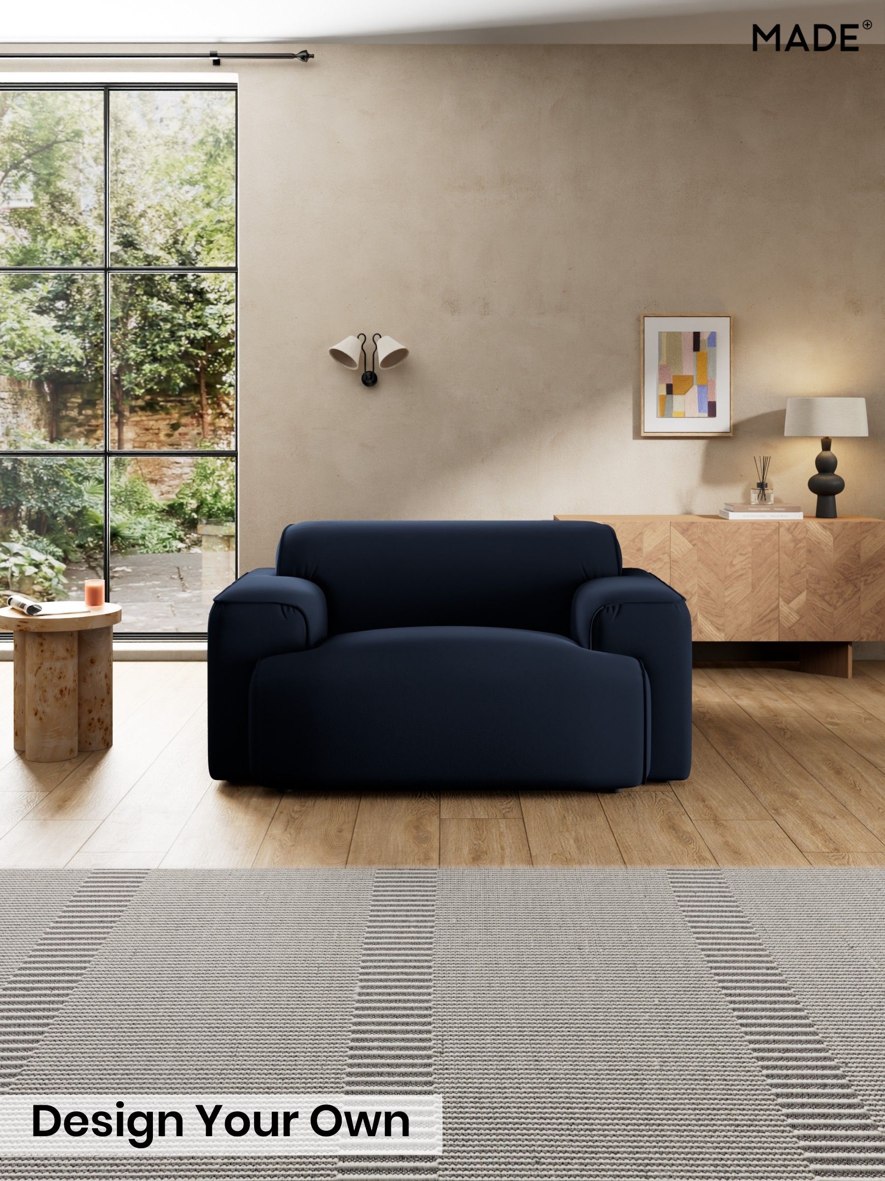 Matt Velvet Easy Clean/Dark Navy Blue - Avalon By Made