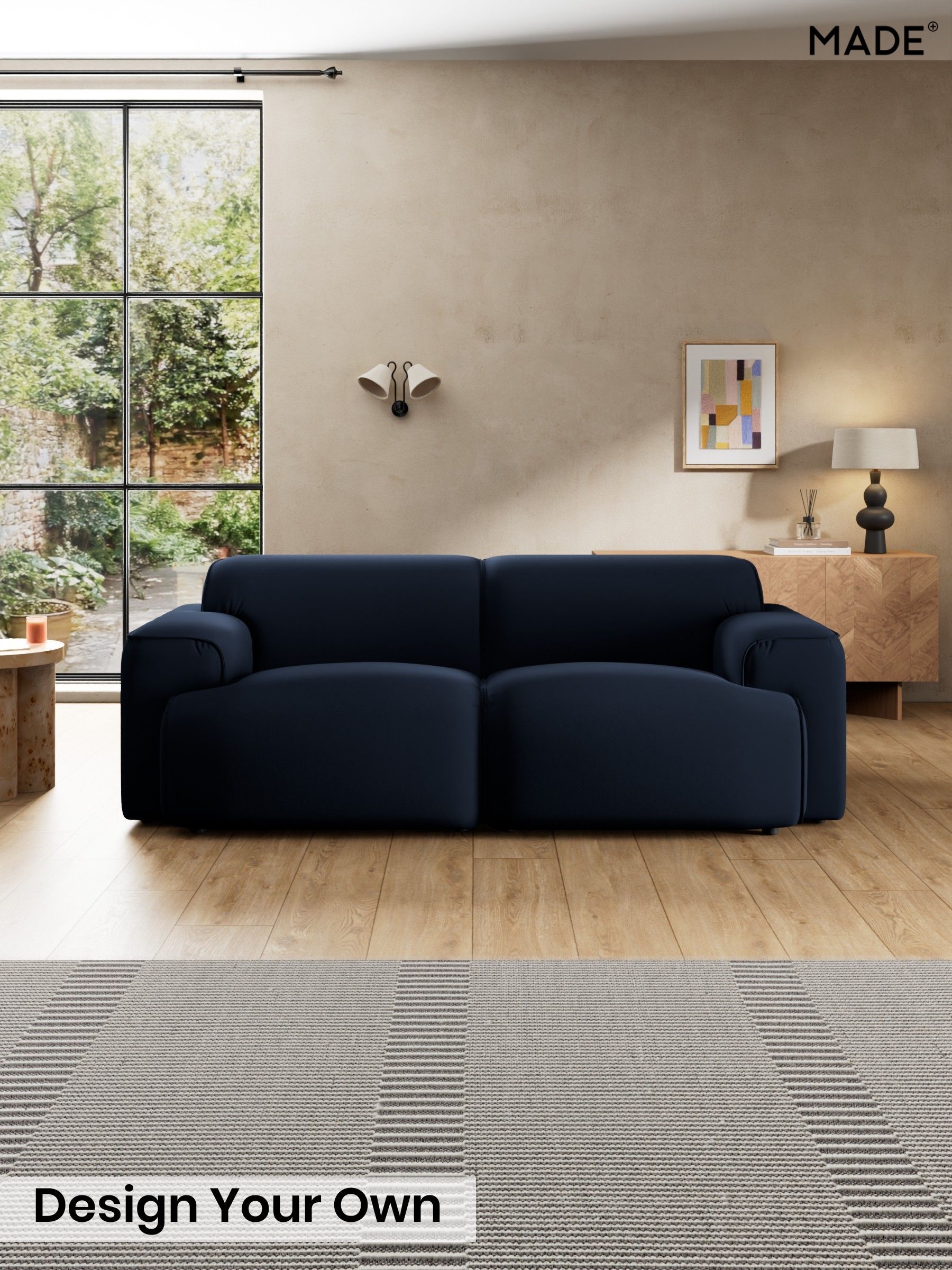 Matt Velvet Easy Clean/Dark Navy Blue - Avalon By Made