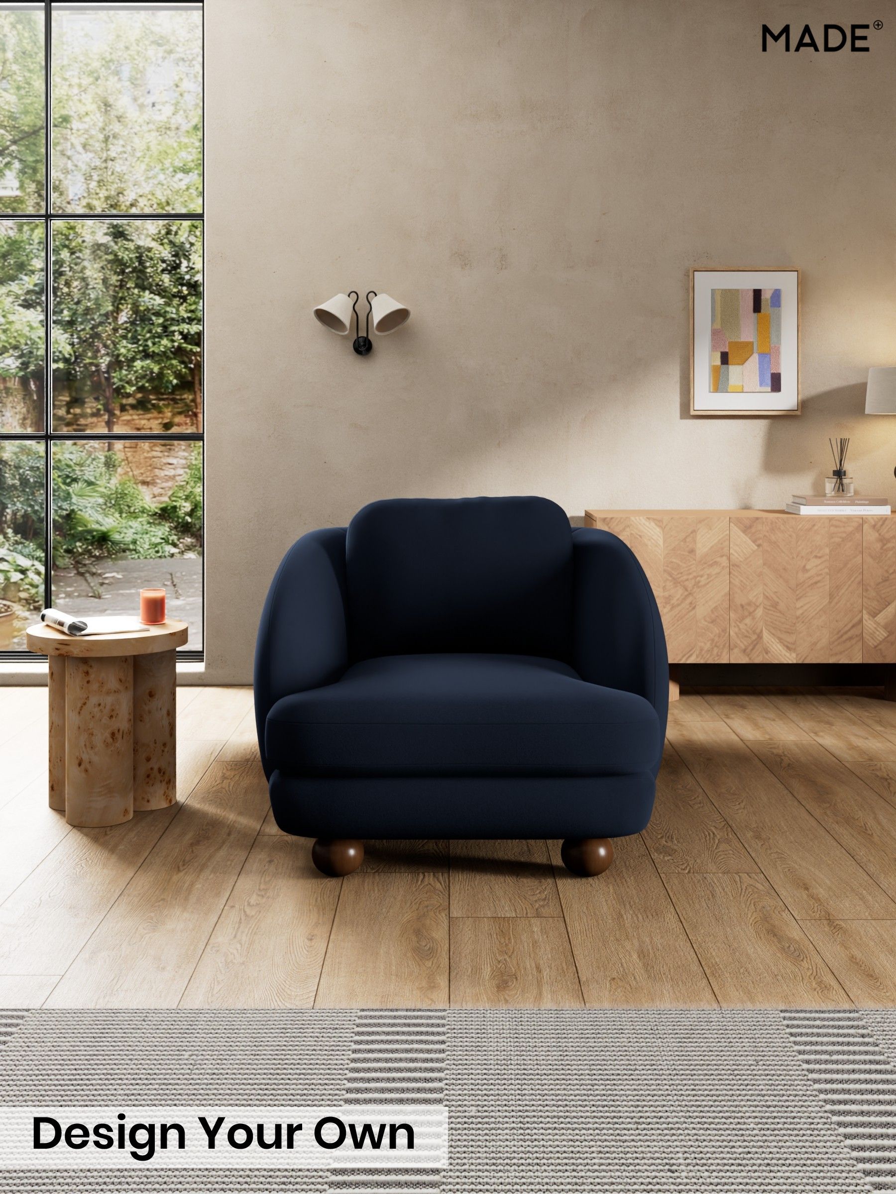 Matt Velvet Easy Clean/Dark Navy Blue - Madris By Made