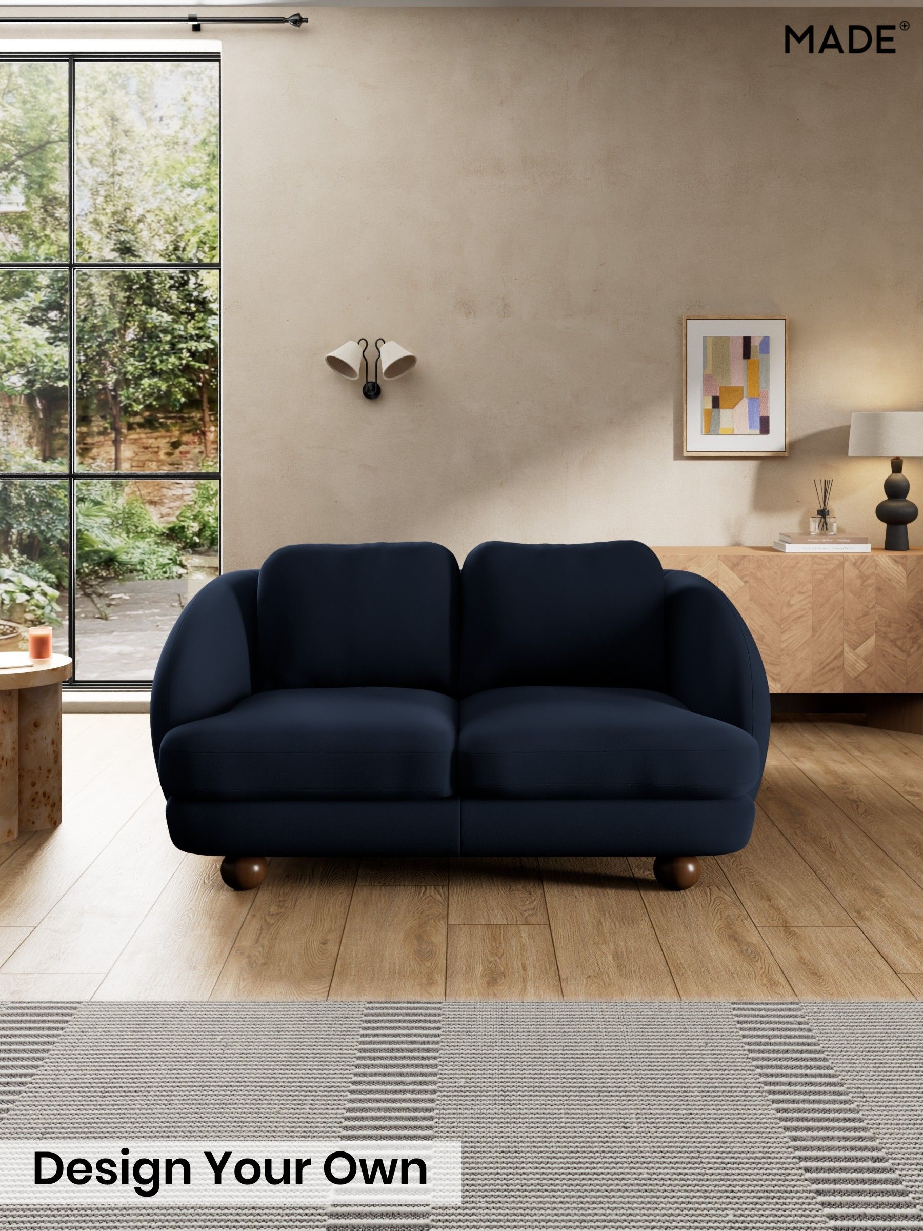 Matt Velvet Easy Clean/Dark Navy Blue - Madris By Made