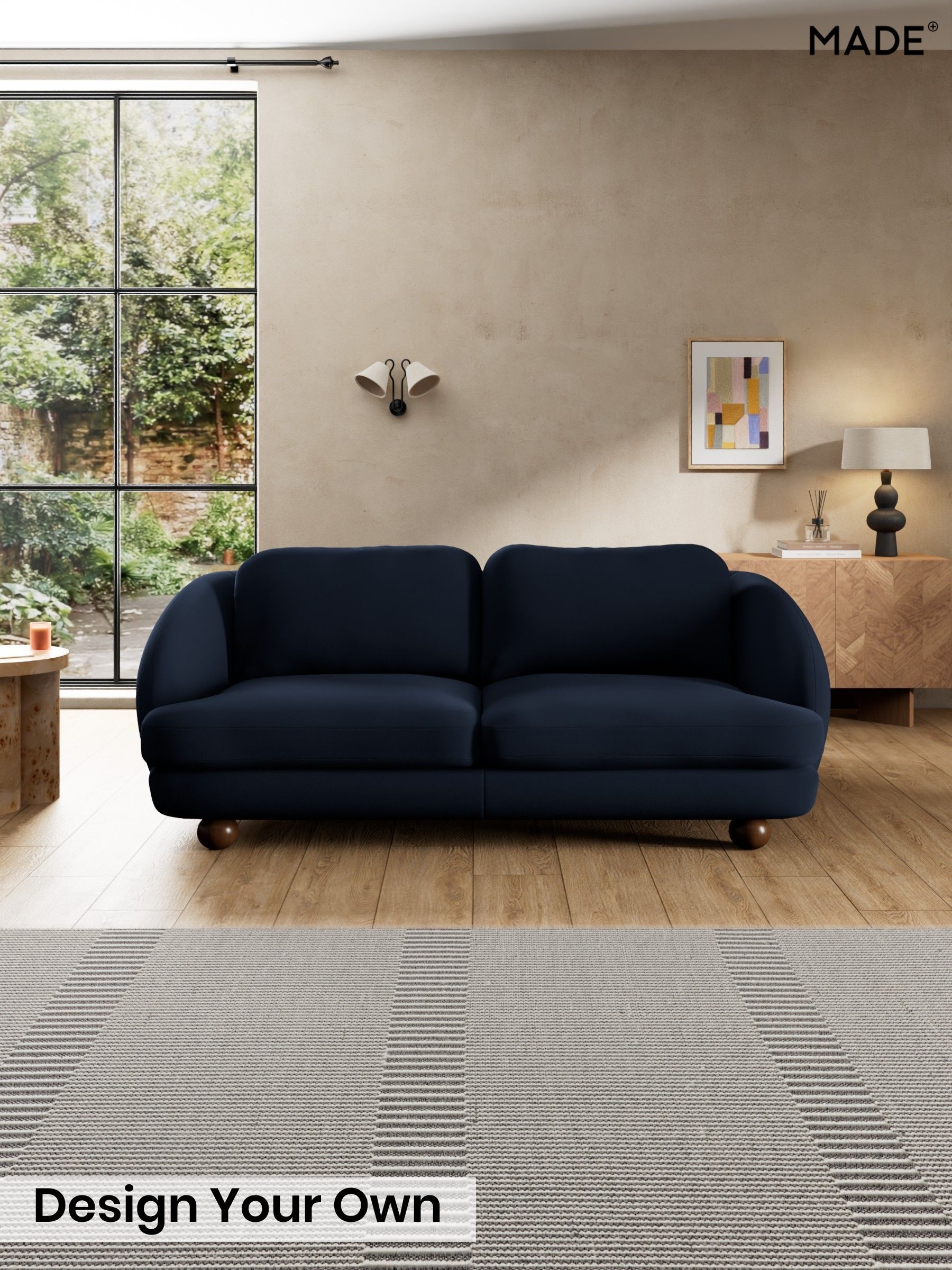 Matt Velvet Easy Clean/Dark Navy Blue - Madris By Made