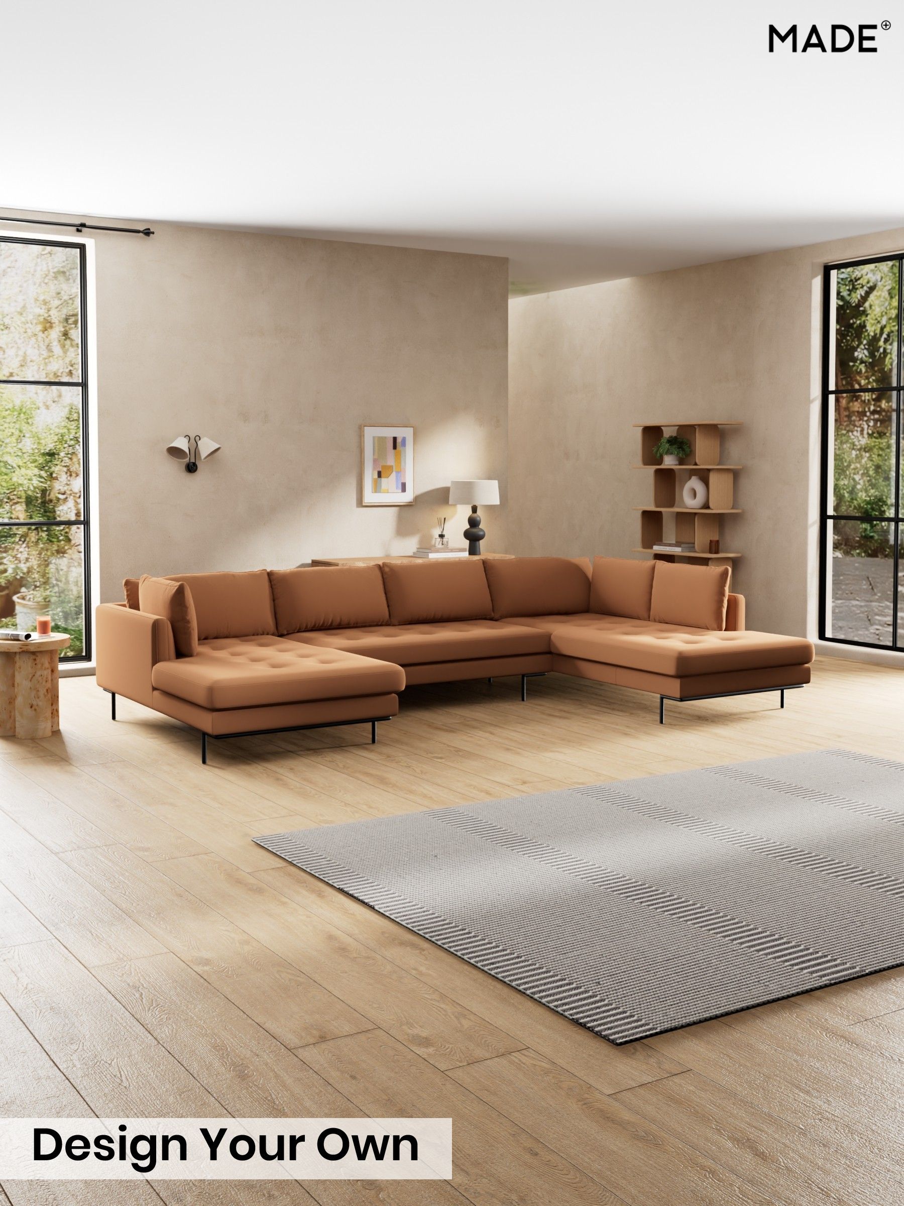 Matt Velvet Easy Clean/Fawn Truffle Natural - Harlow By Made
