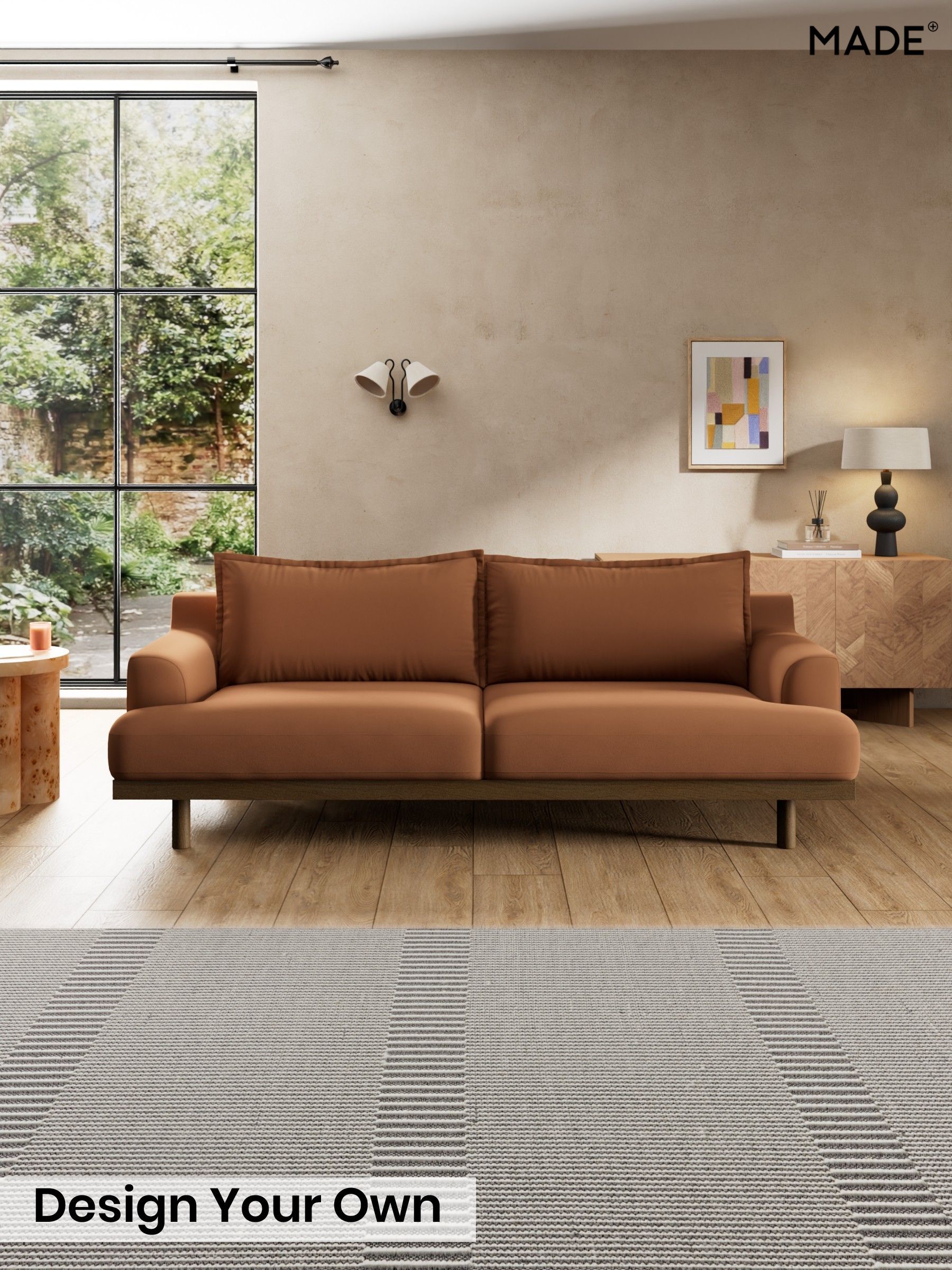 Matt Velvet Easy Clean/Fawn Truffle Natural - Turin By Made