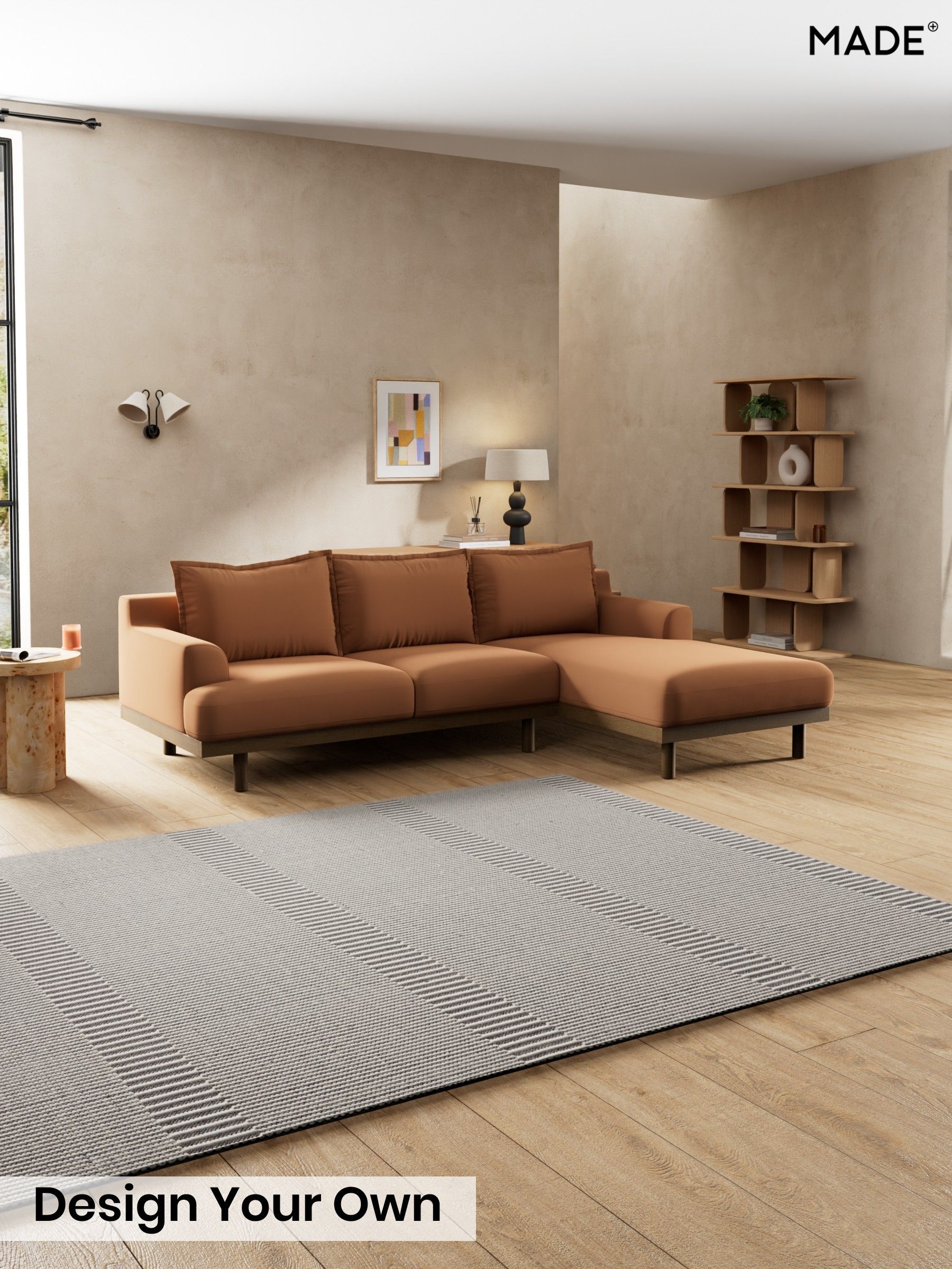 Matt Velvet Easy Clean/Fawn Truffle Natural - Turin By Made