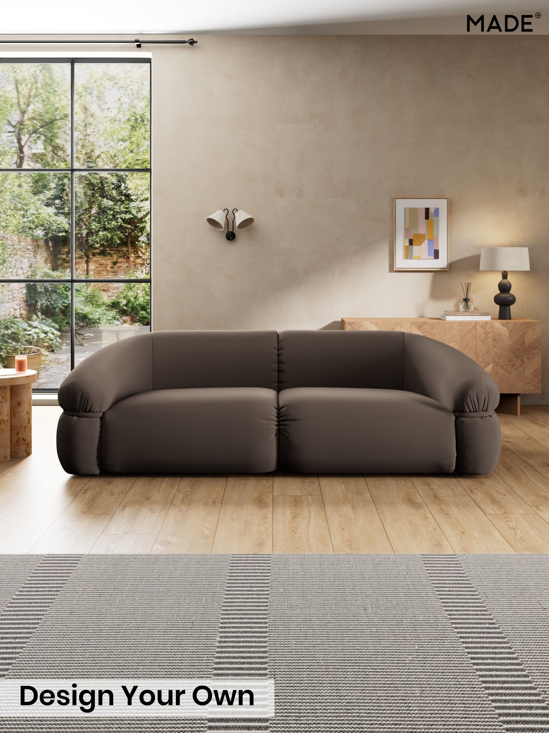 Matt Velvet Easy Clean/Soft Brown - Soma By Made