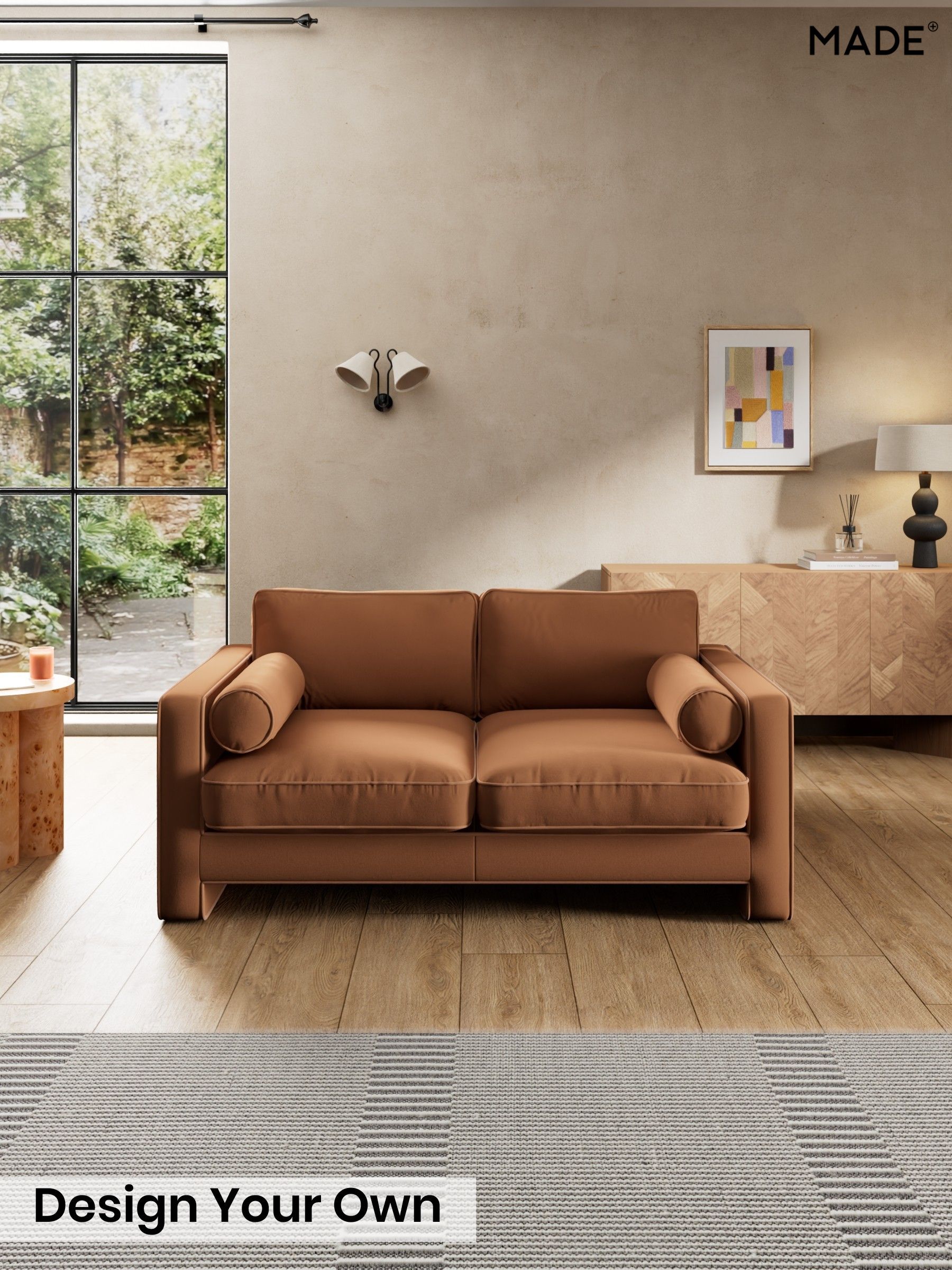 Matt Velvet Easy Clean/Fawn Truffle Natural - Holloway By Made