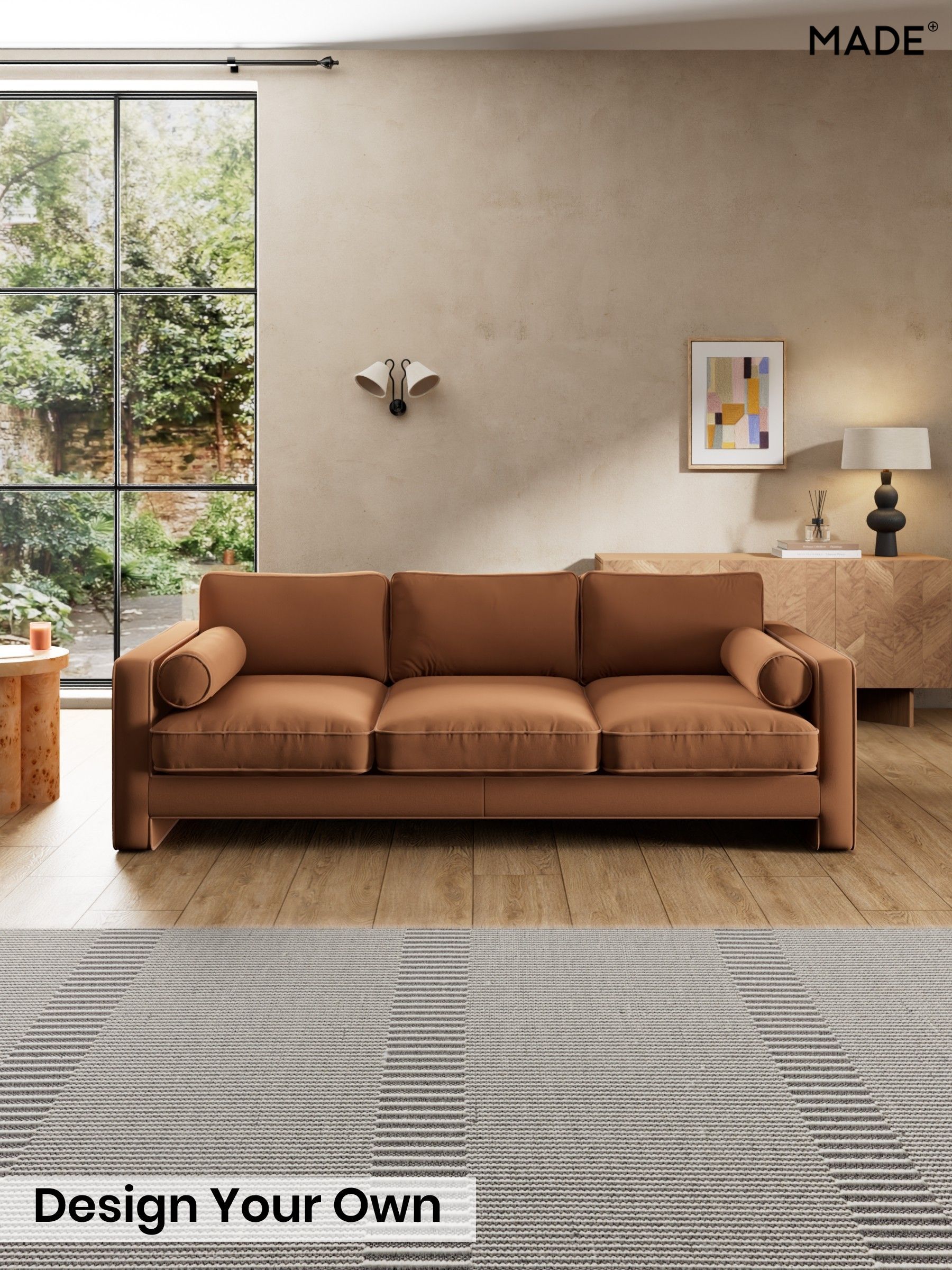 Matt Velvet Easy Clean/Fawn Truffle Natural - Holloway By Made