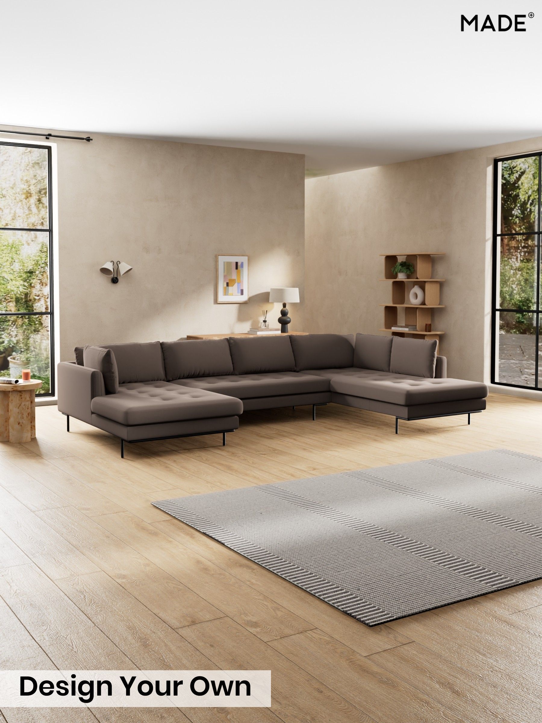 Matt Velvet Easy Clean/Soft Brown - Harlow By Made