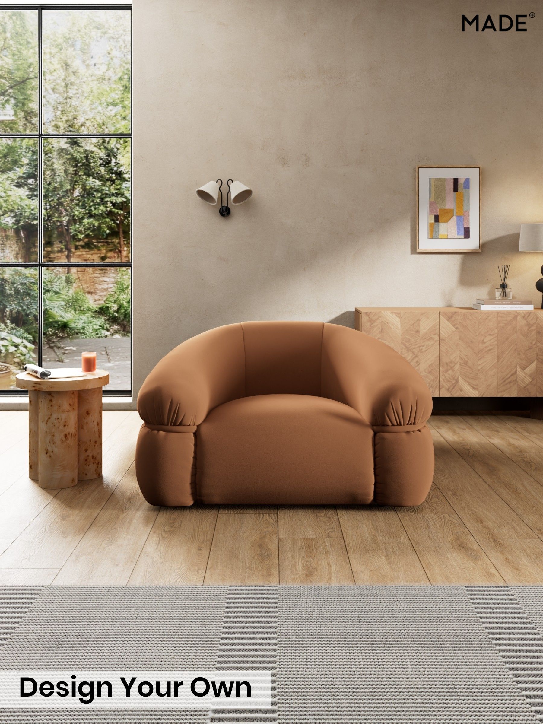 Matt Velvet Easy Clean/Fawn Truffle Natural - Soma By Made