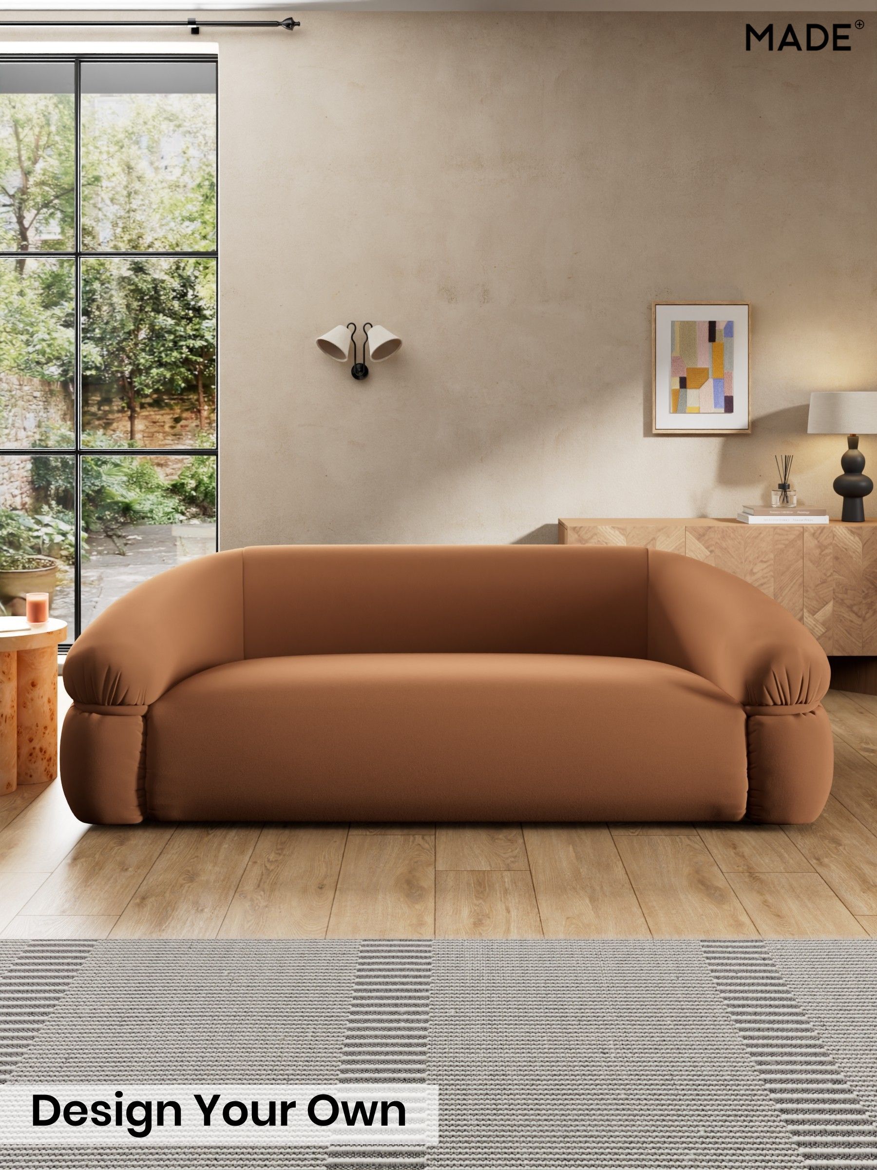Matt Velvet Easy Clean/Fawn Truffle Natural - Soma By Made